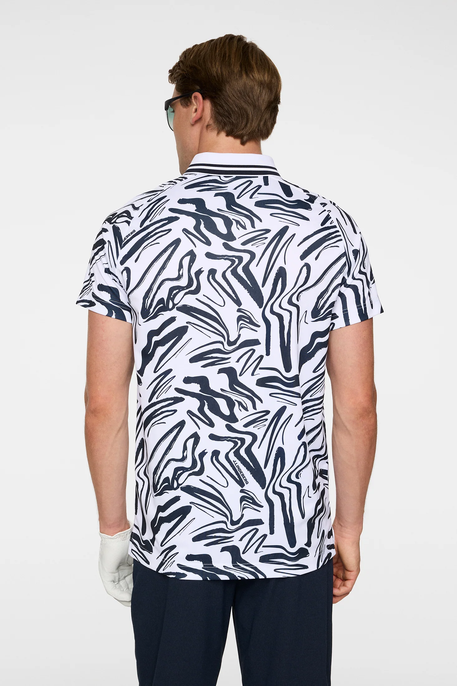 George Print Polo / Scribble JL Navy - Image 3