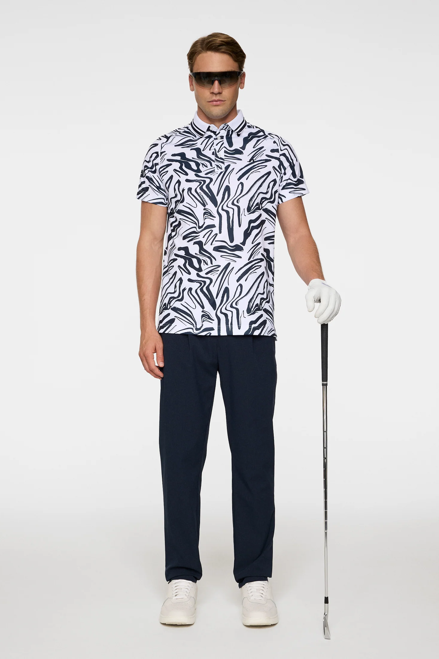 George Print Polo / Scribble JL Navy - Image 4