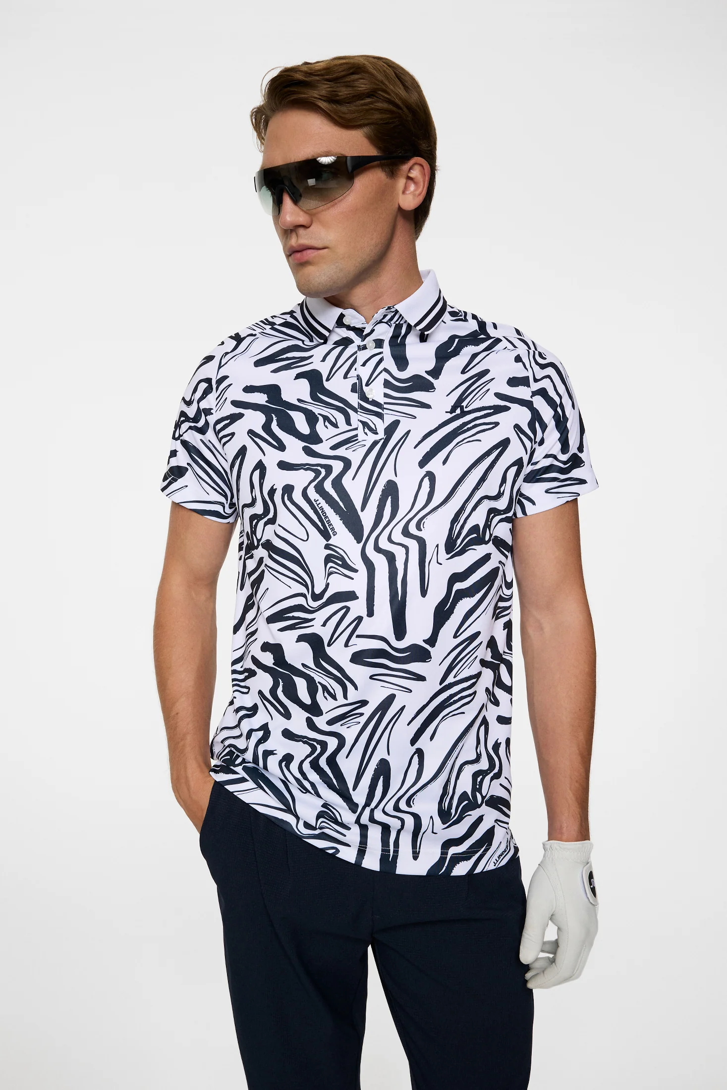 George Print Polo / Scribble JL Navy - Image 5