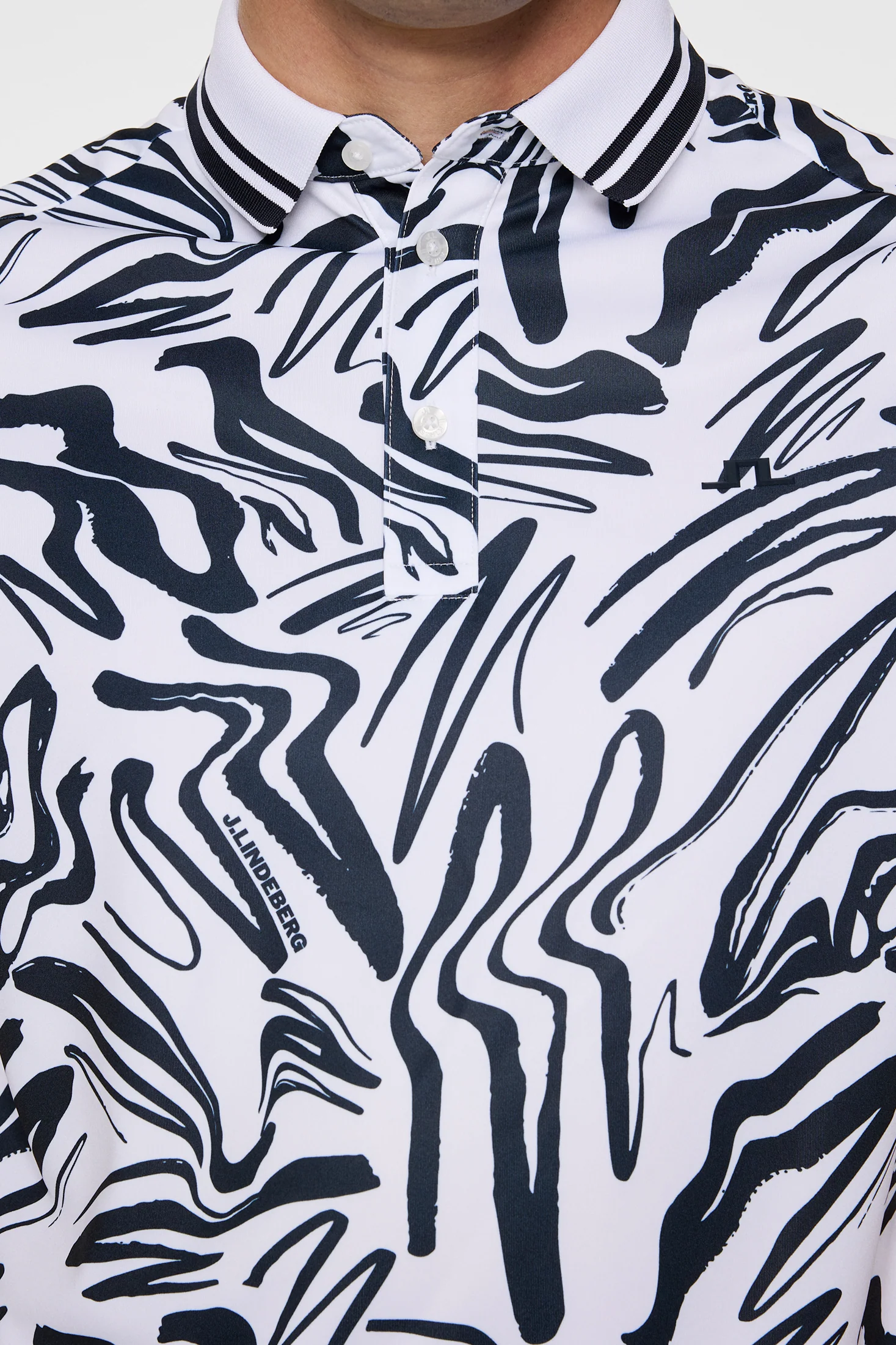 George Print Polo / Scribble JL Navy - Image 6