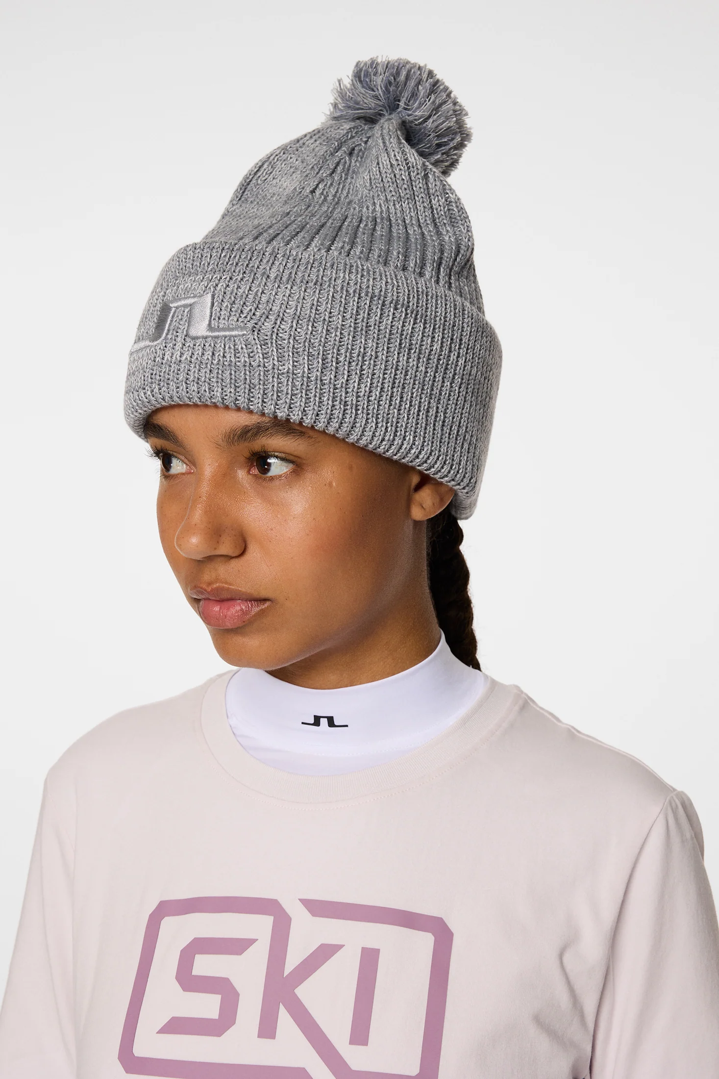 Grace Beanie / Light Grey Melange - Image 3