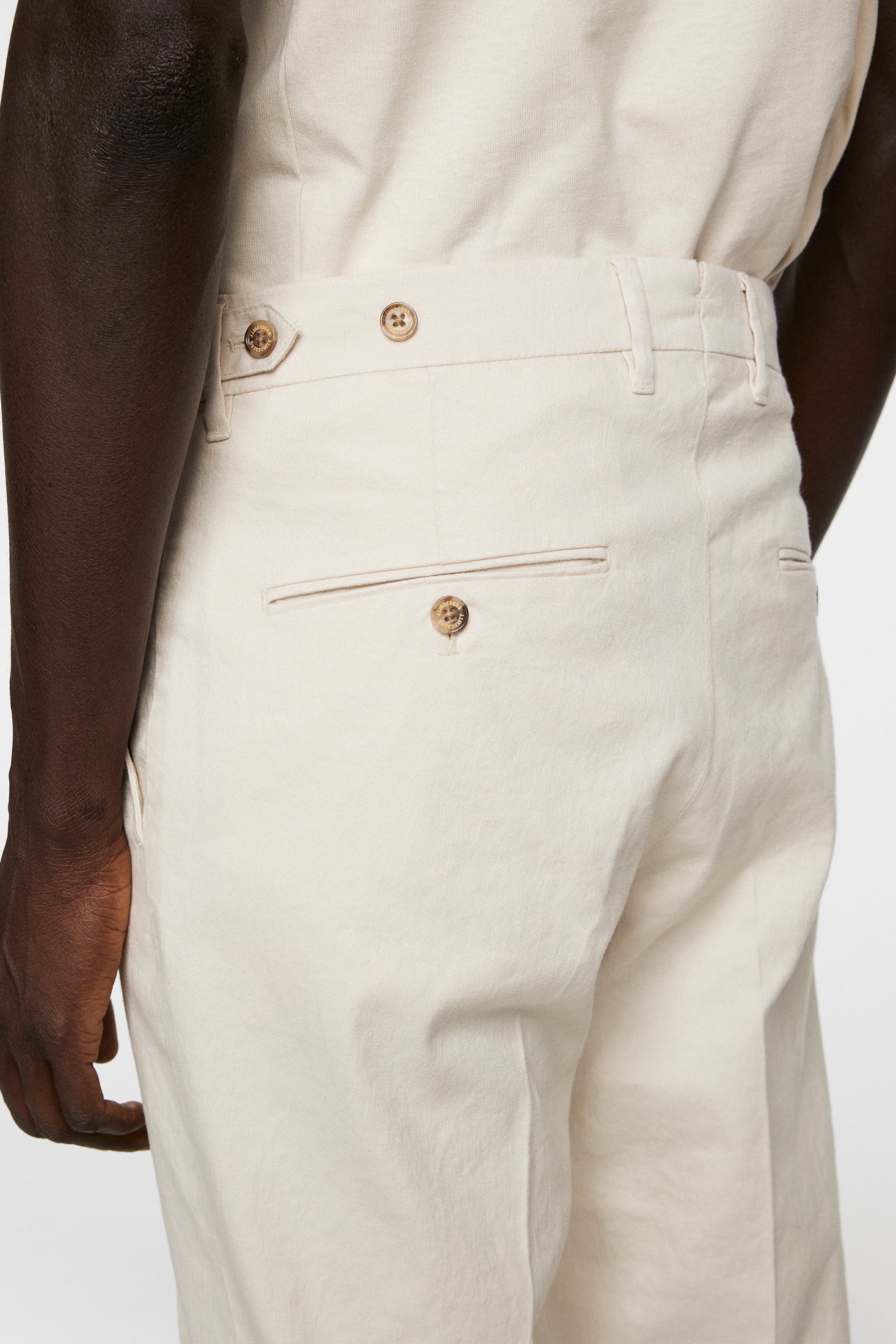 Grant Linen Stretch Pants / Moonbeam - Image 6