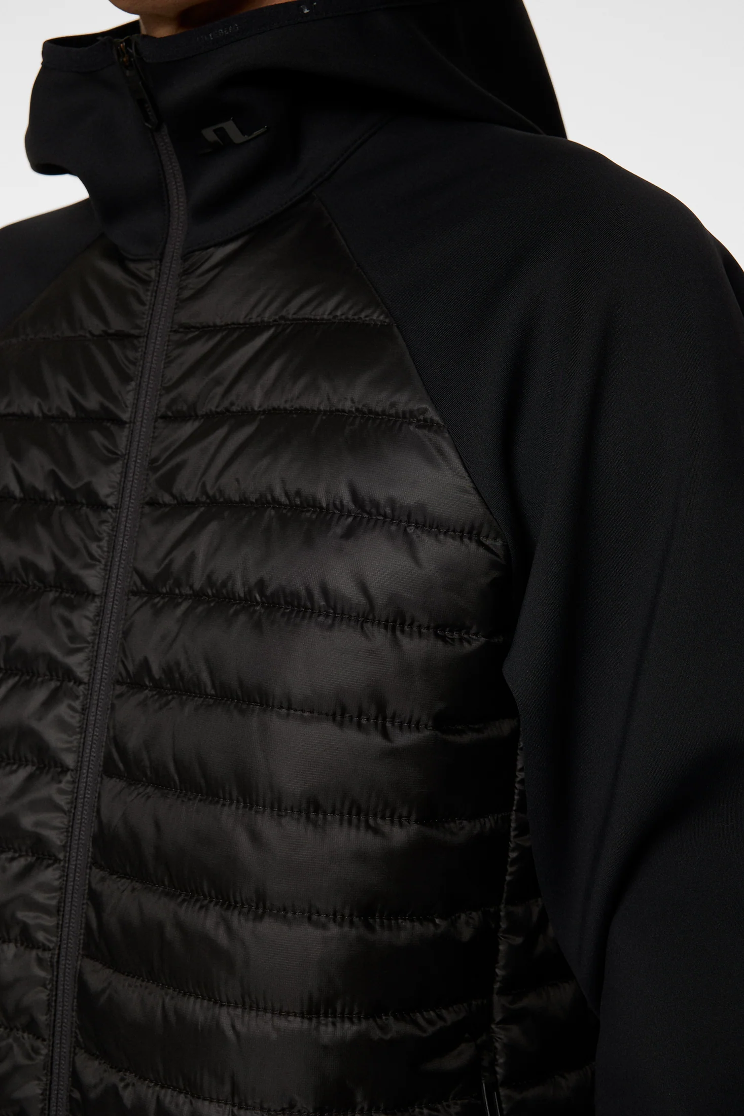 Hayden Quilt Hybrid Hood / Black - Image 6