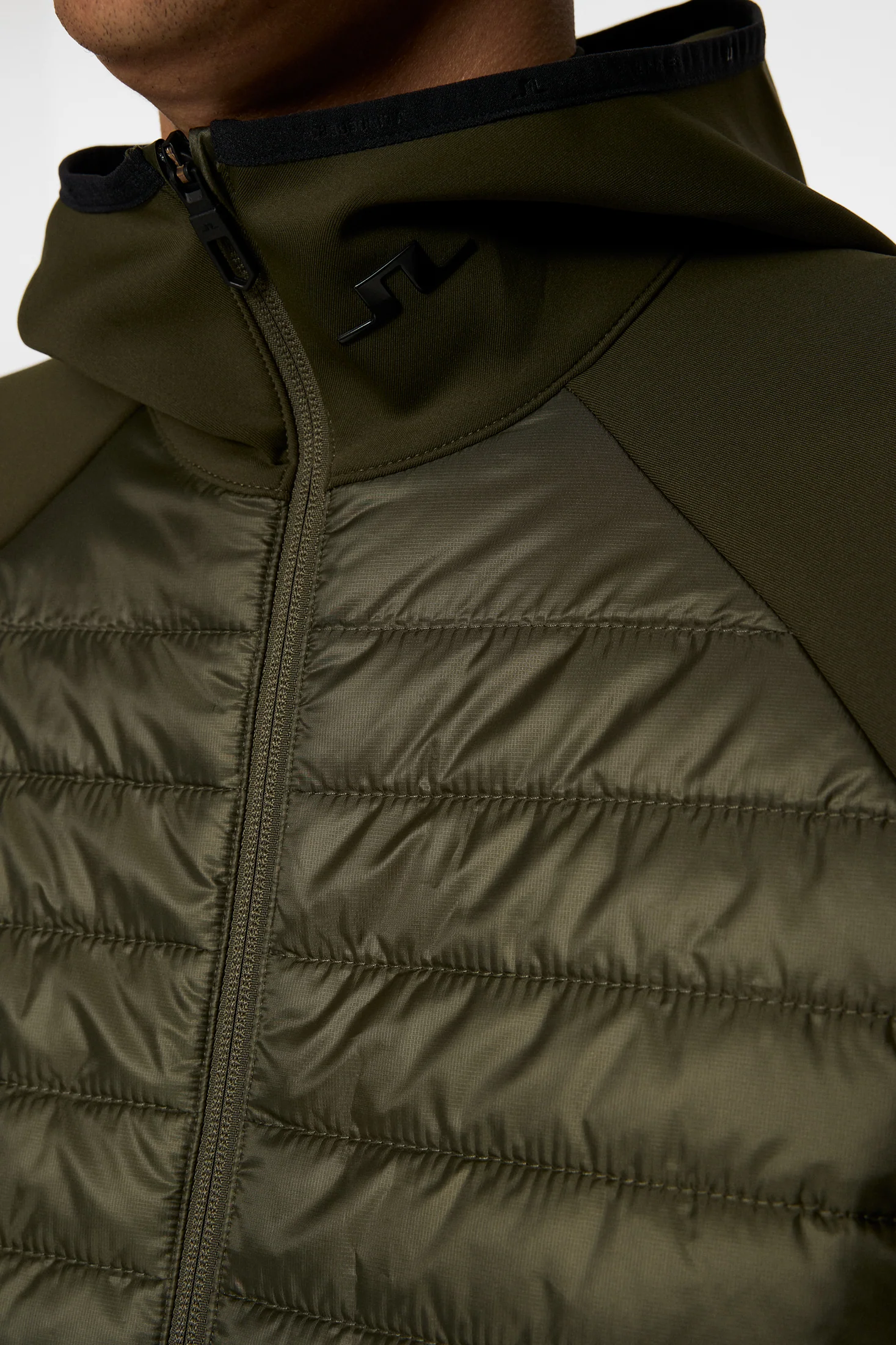Hayden Quilt Hybrid Hood / Forest Green - Image 6