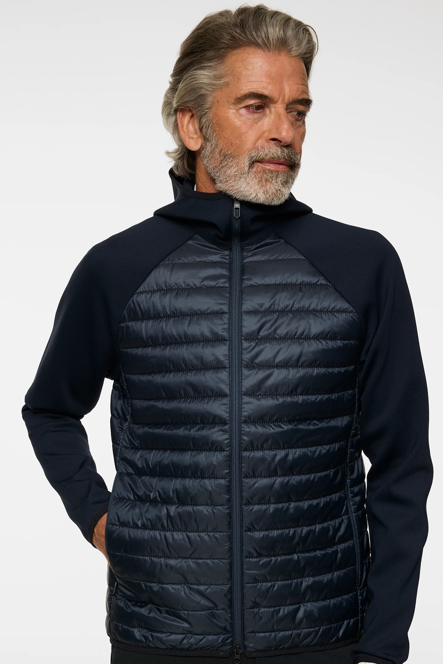 Hayden Quilt Hybrid Hood / JL Navy - Image 5