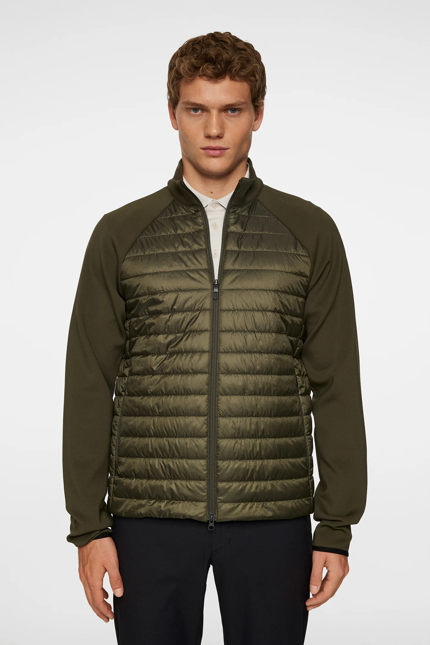 Hayden Quilt Hybrid Jacket / Forest Green - Image 2