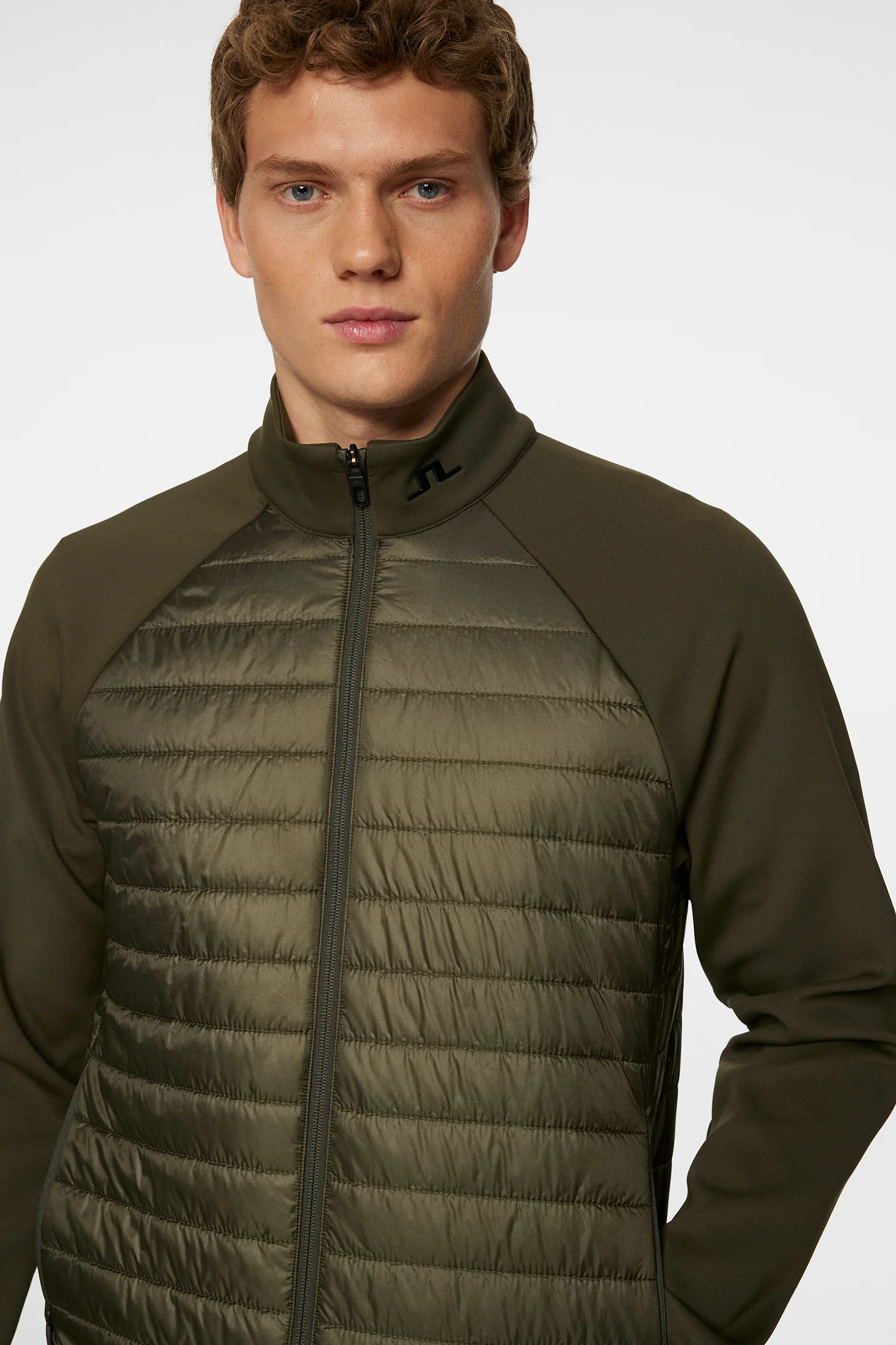Hayden Quilt Hybrid Jacket / Forest Green - Image 5