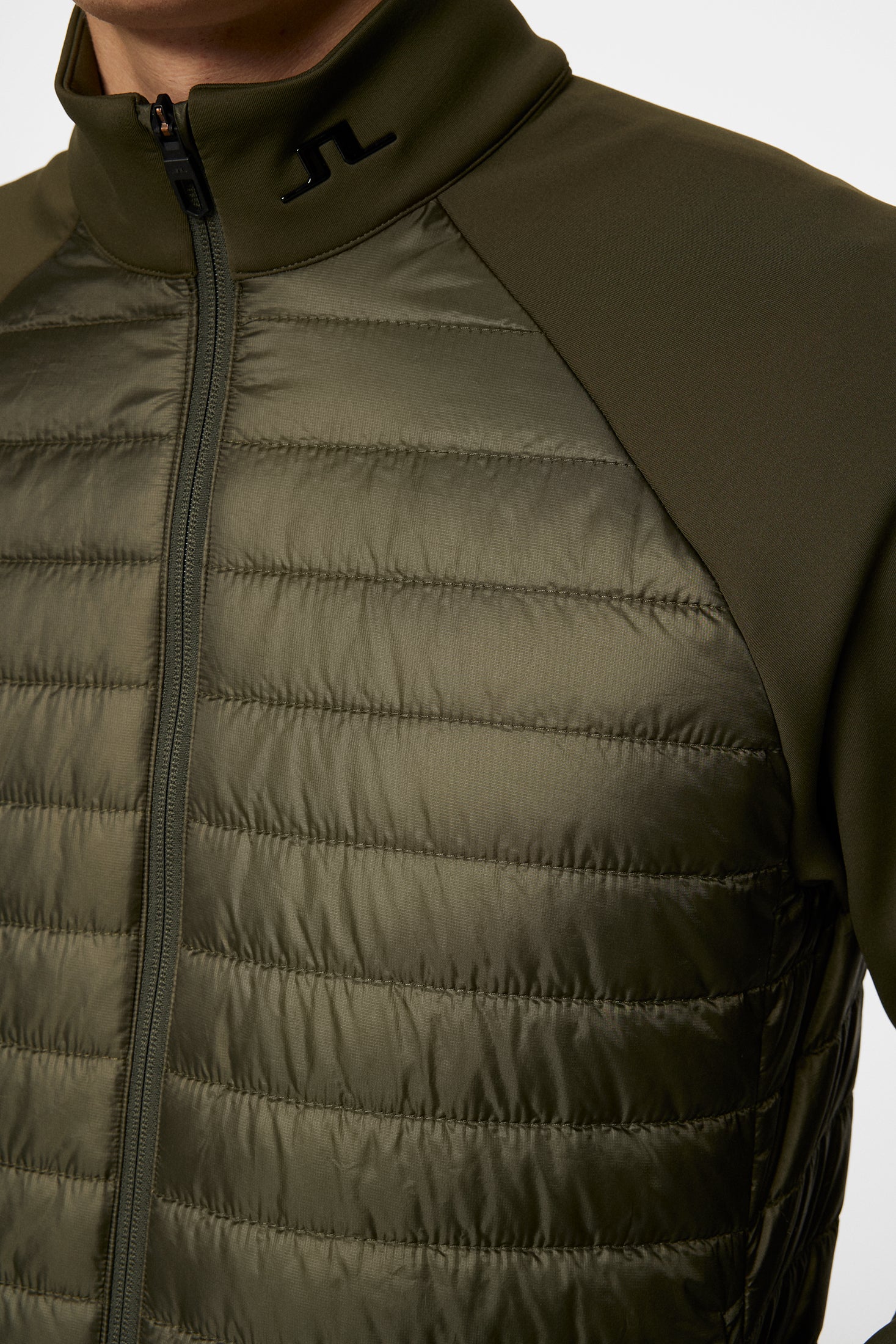 Hayden Quilt Hybrid Jacket / Forest Green - Image 6