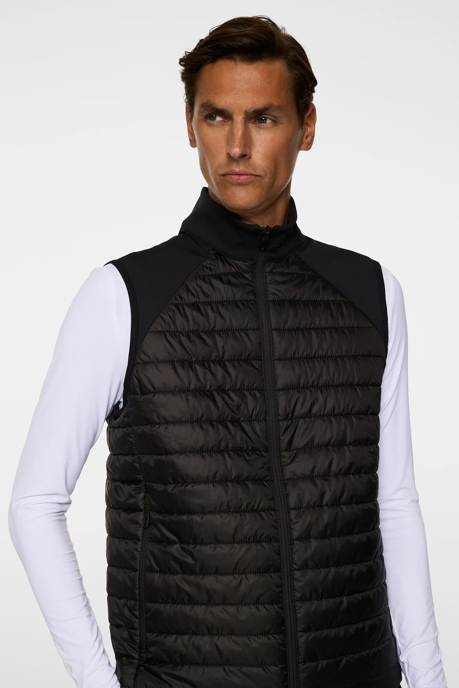 Hayden Quilt Hybrid Vest / Black - Image 6