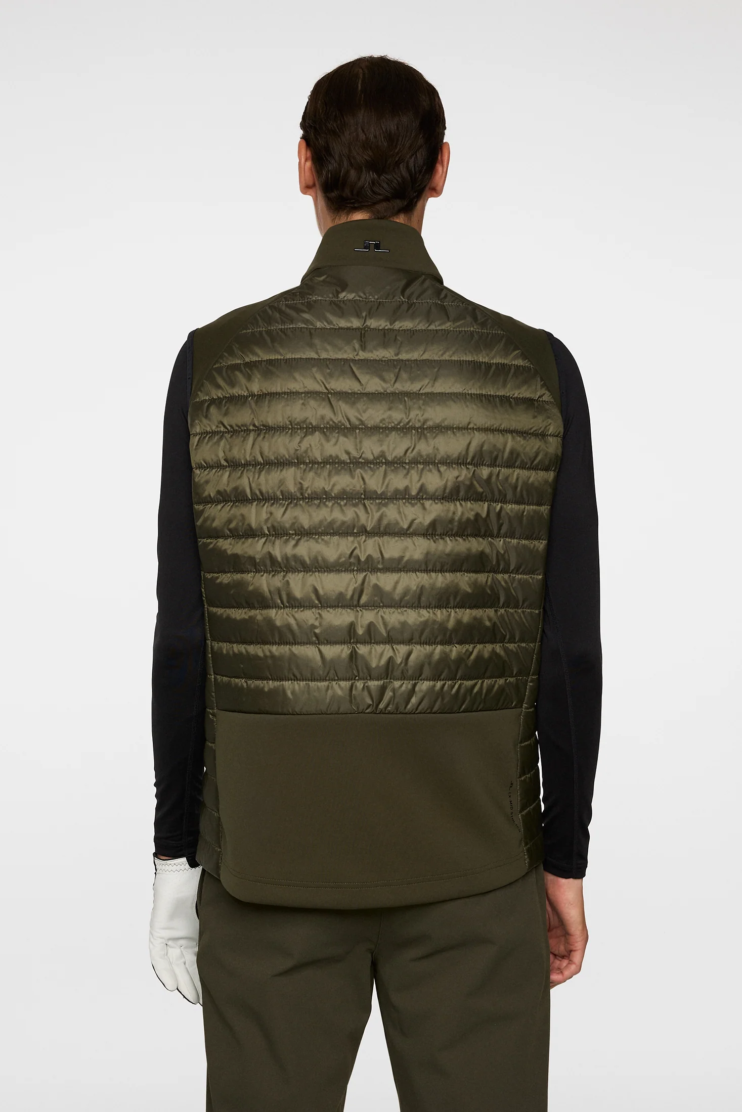 Hayden Quilt Hybrid Vest / Forest Green - Image 3