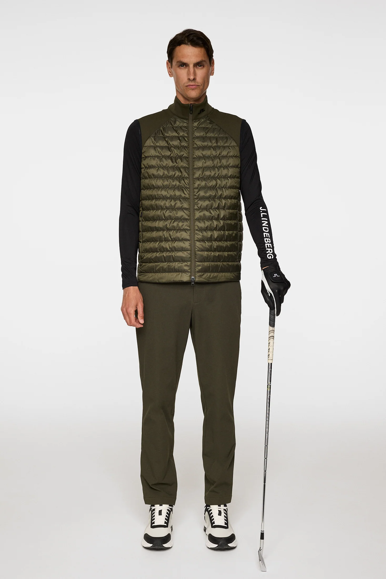 Hayden Quilt Hybrid Vest / Forest Green - Image 4