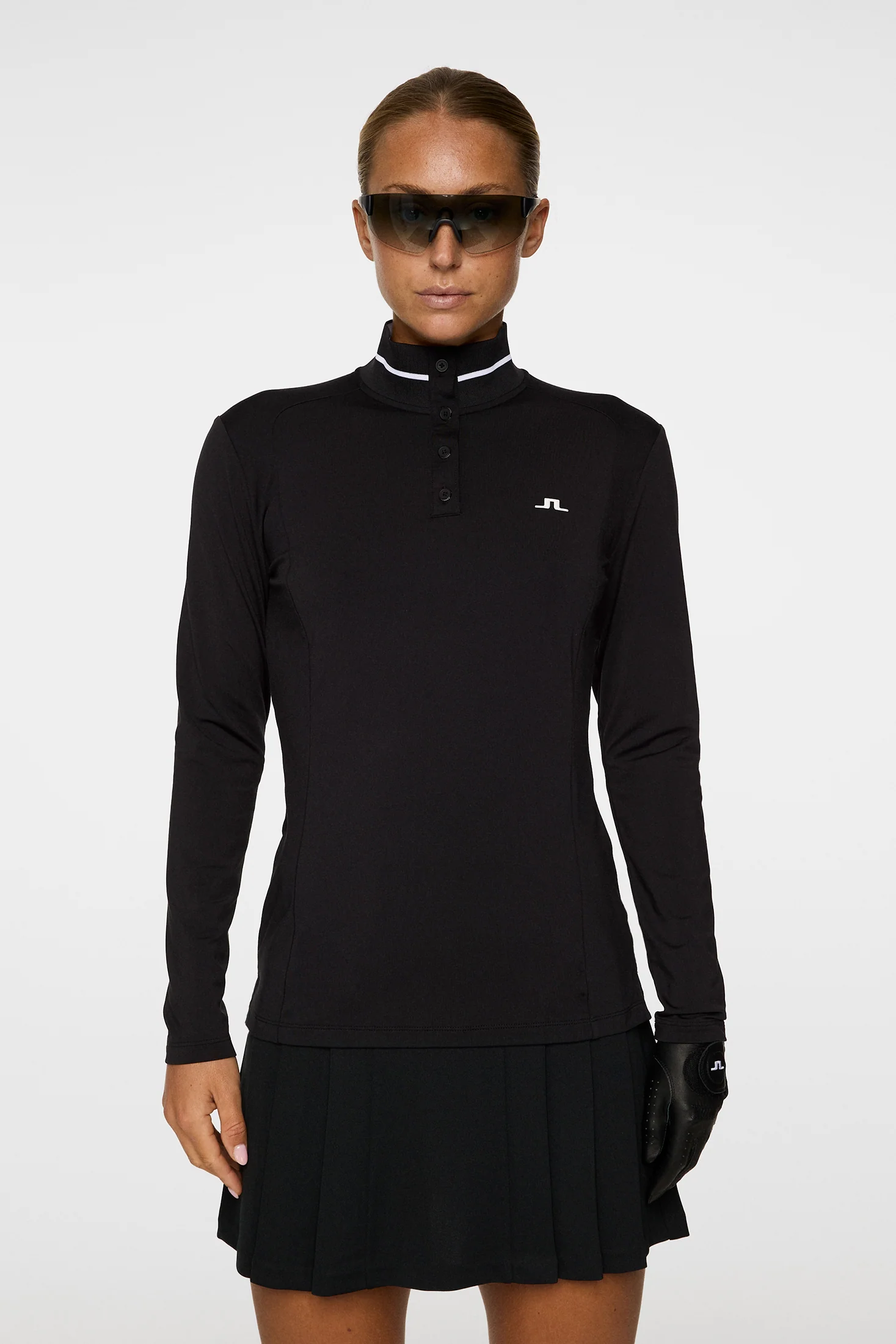 Hertta Long Sleeve Polo / Black - Image 2