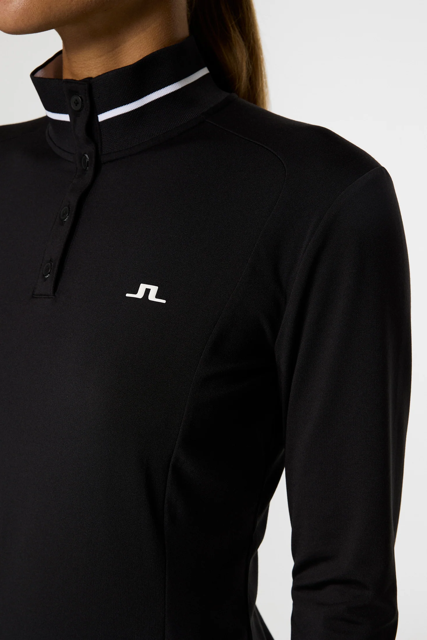 Hertta Long Sleeve Polo / Black - Image 6
