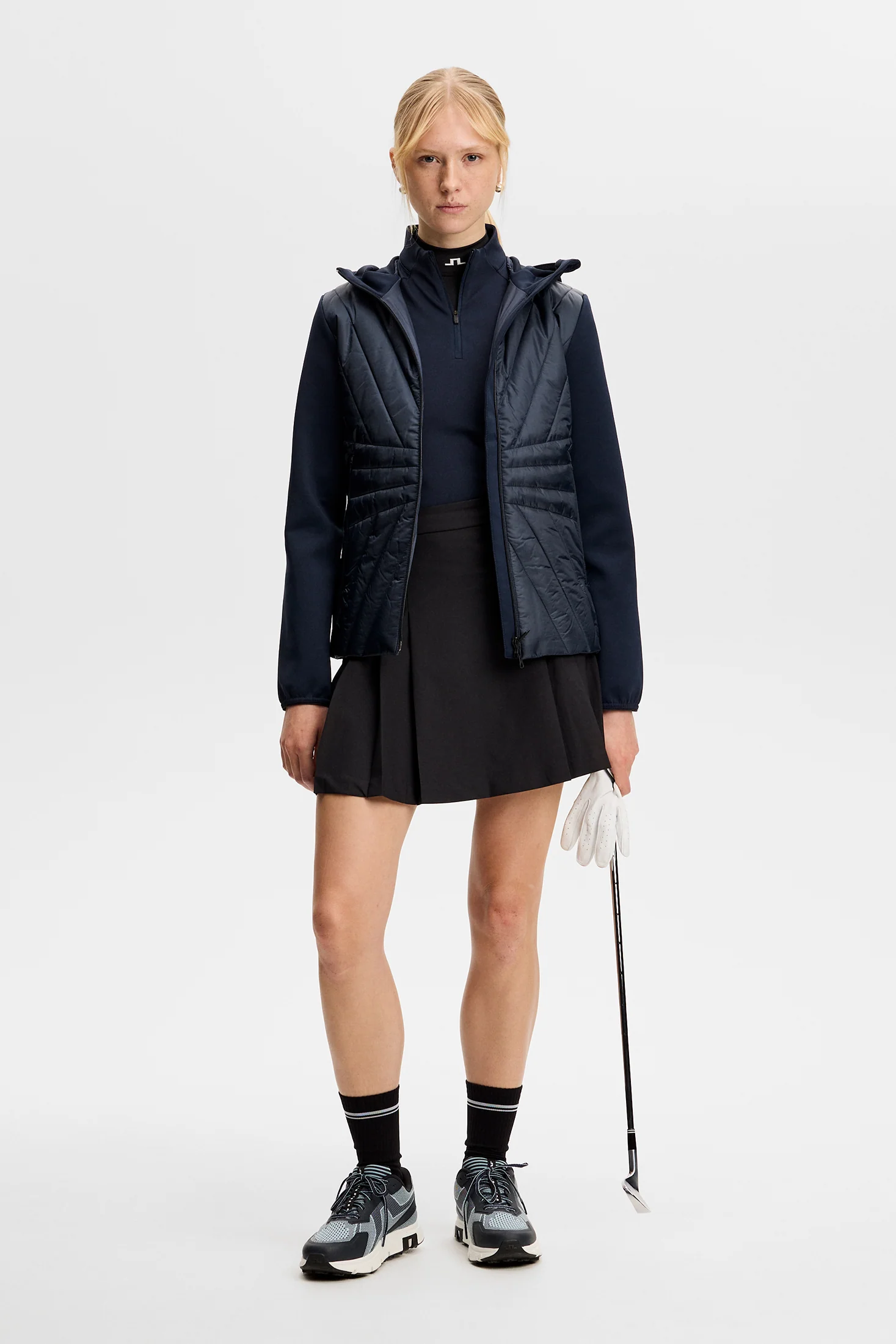 Holma Quilt Hybrid Hood / JL Navy - Image 3