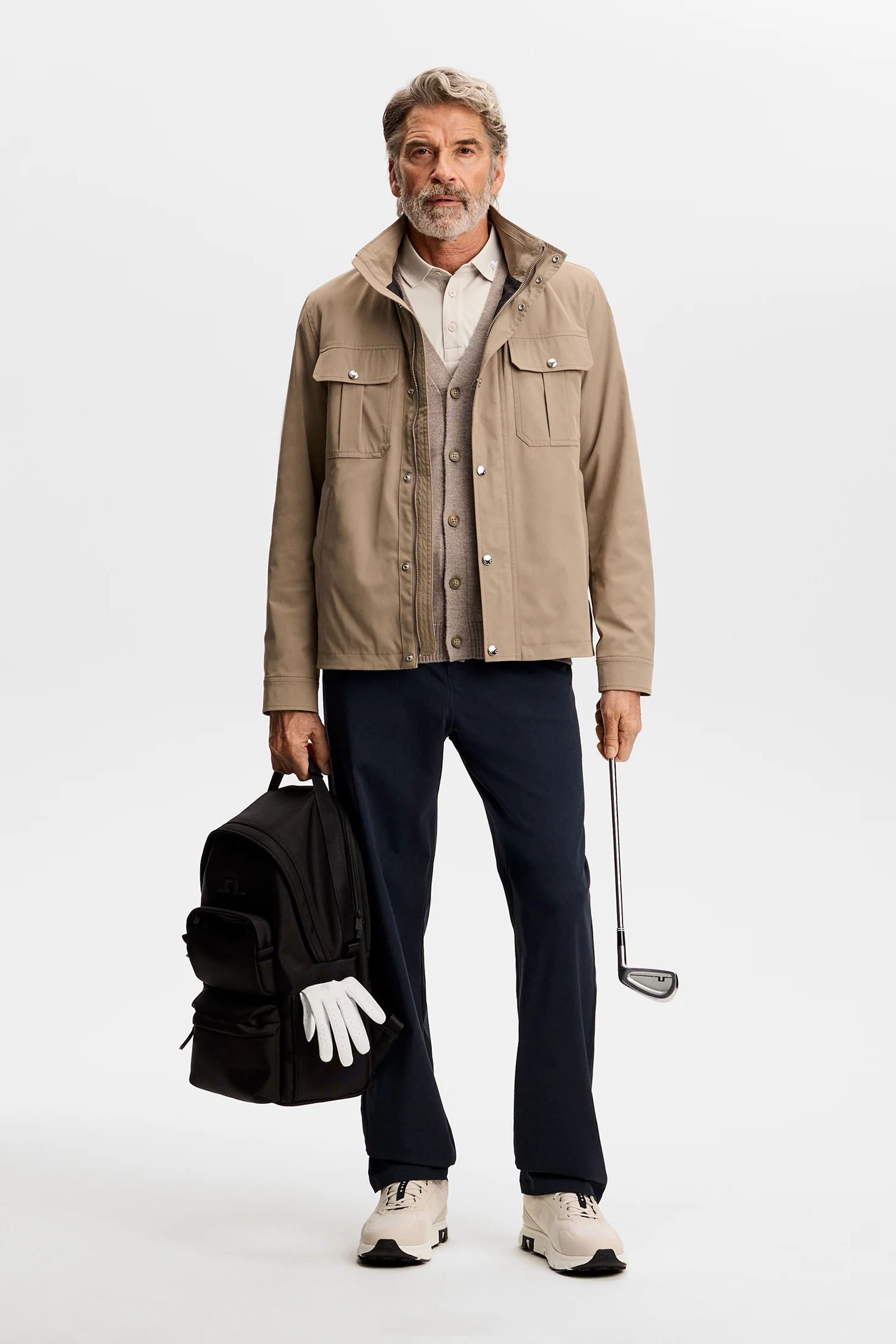 Jared Merino Cardigan / Brindle Melange - Image 5
