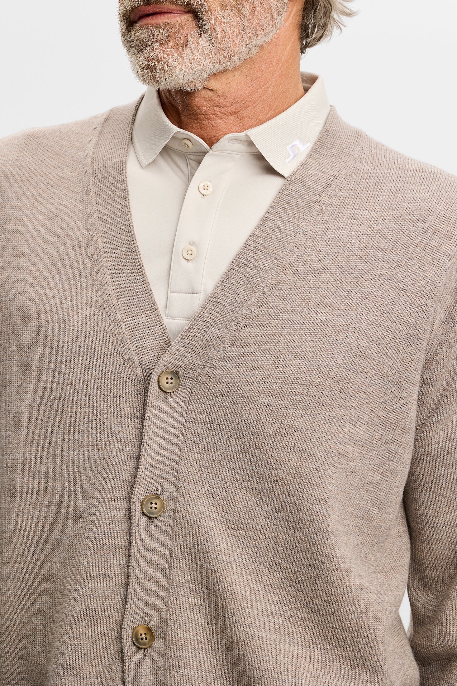 Jared Merino Cardigan / Brindle Melange - Image 6