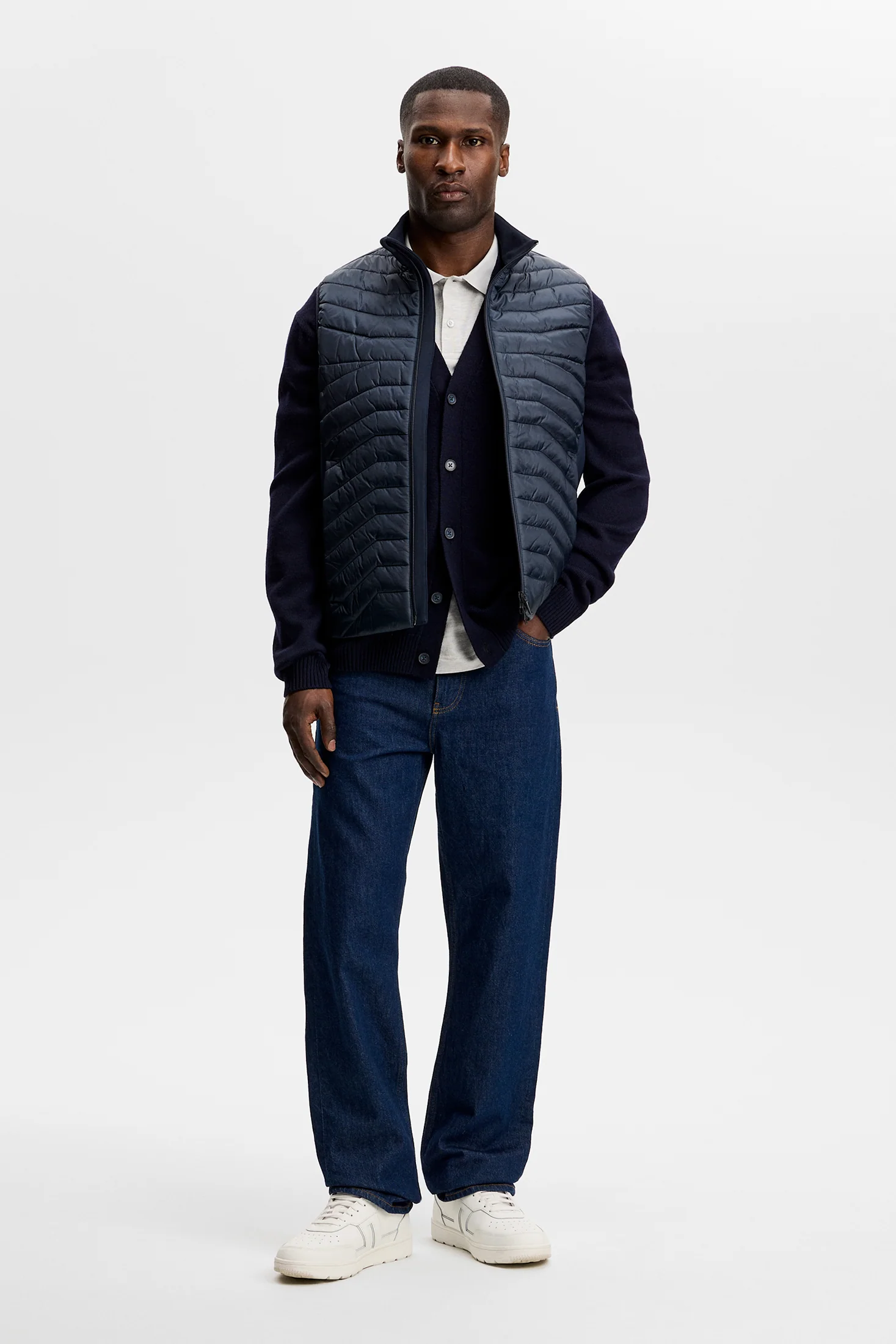 Jared Merino Cardigan / JL Navy - Image 5
