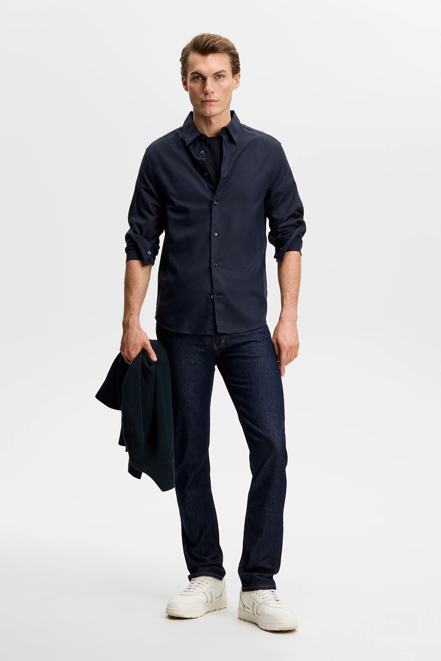 Jax Rinsed Slim Jeans / Dark Blue - Image 5