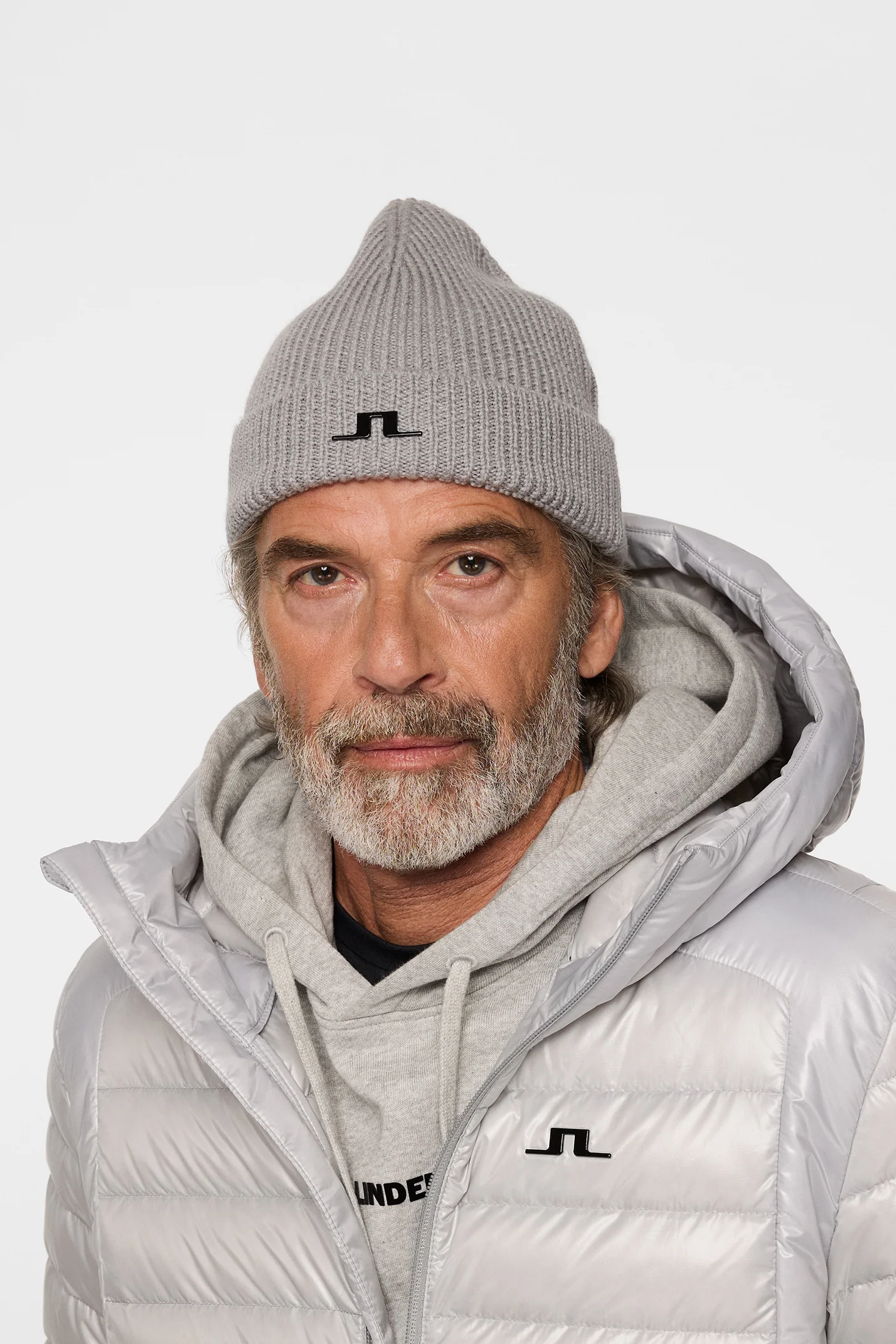 Joaquim  Merino beanie / Light Grey Melange - Image 3