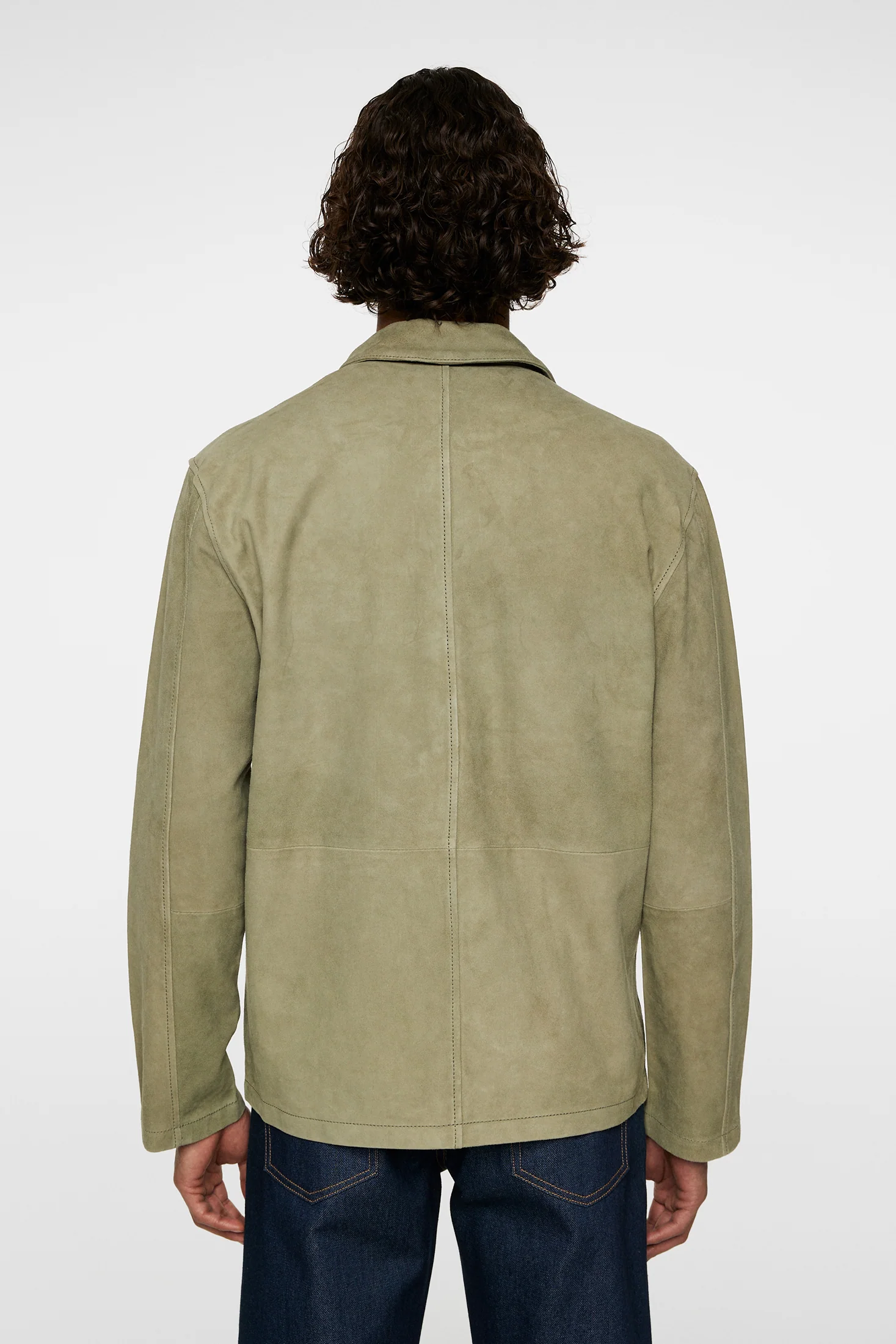 Jonah WR Suede Overshirt / Olivine - Image 4