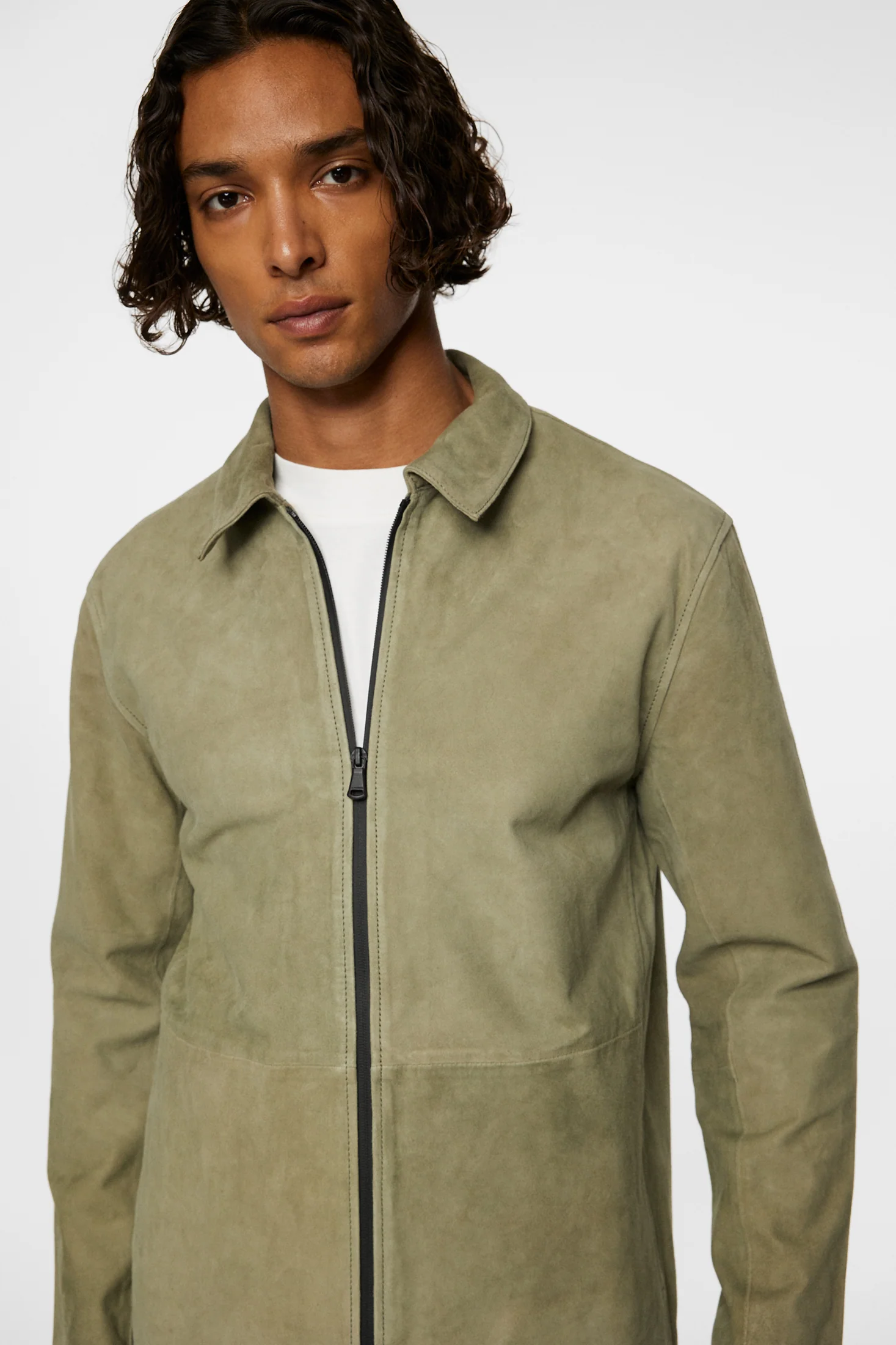 Jonah WR Suede Overshirt / Olivine - Image 6