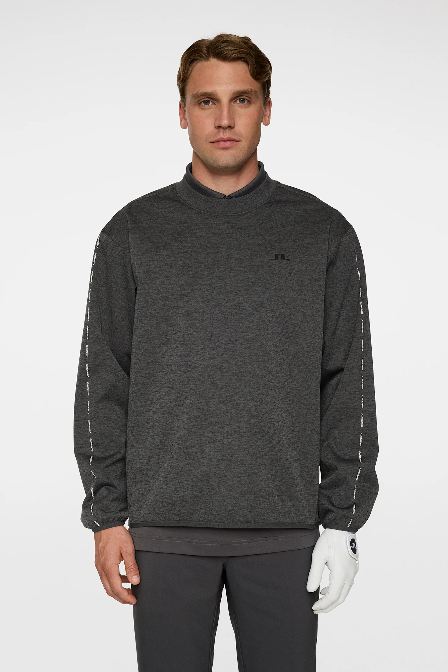 Jose Windblock Crew Neck / Asphalt and Black Melange - Image 2