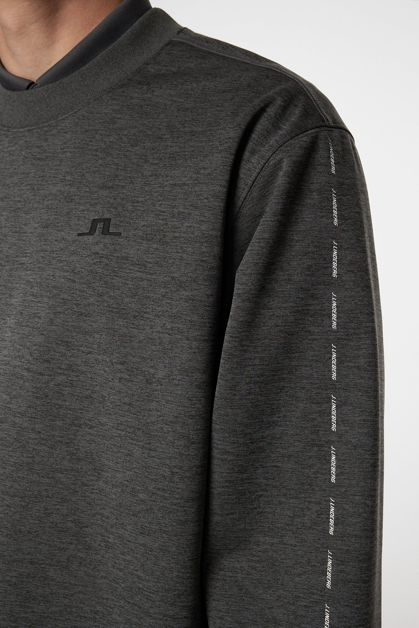 Jose Windblock Crew Neck / Asphalt and Black Melange - Image 6