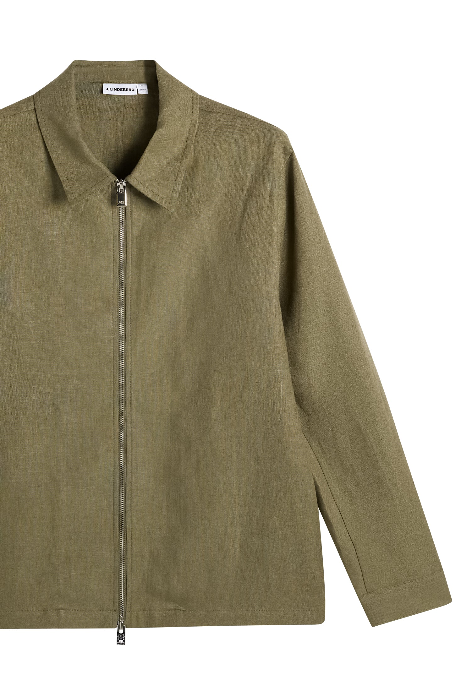 Julius Drape Linen Overshirt / Kalamata - Image 6