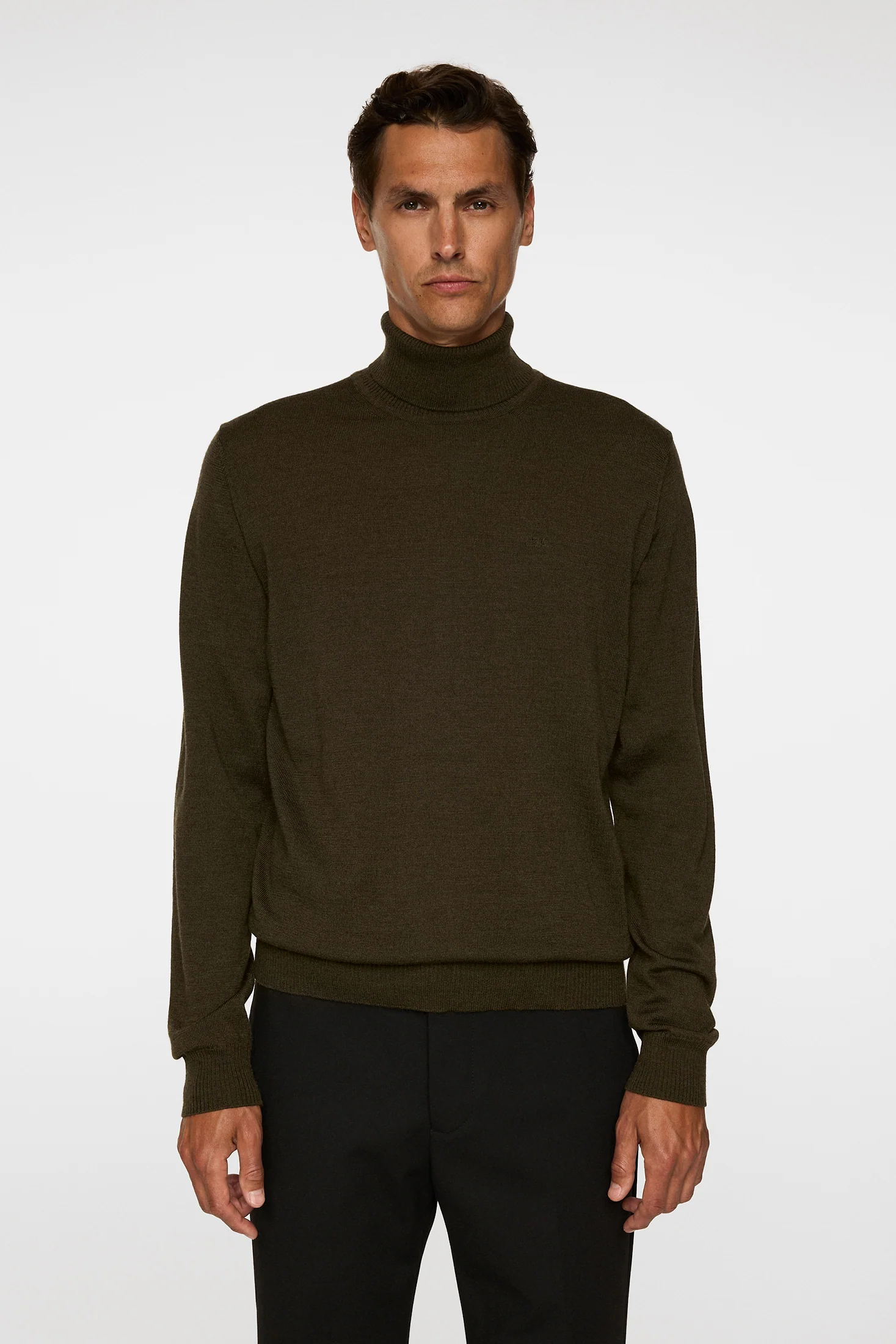 Kaden Merino Turtle Neck / Forest Green Melange - Image 2