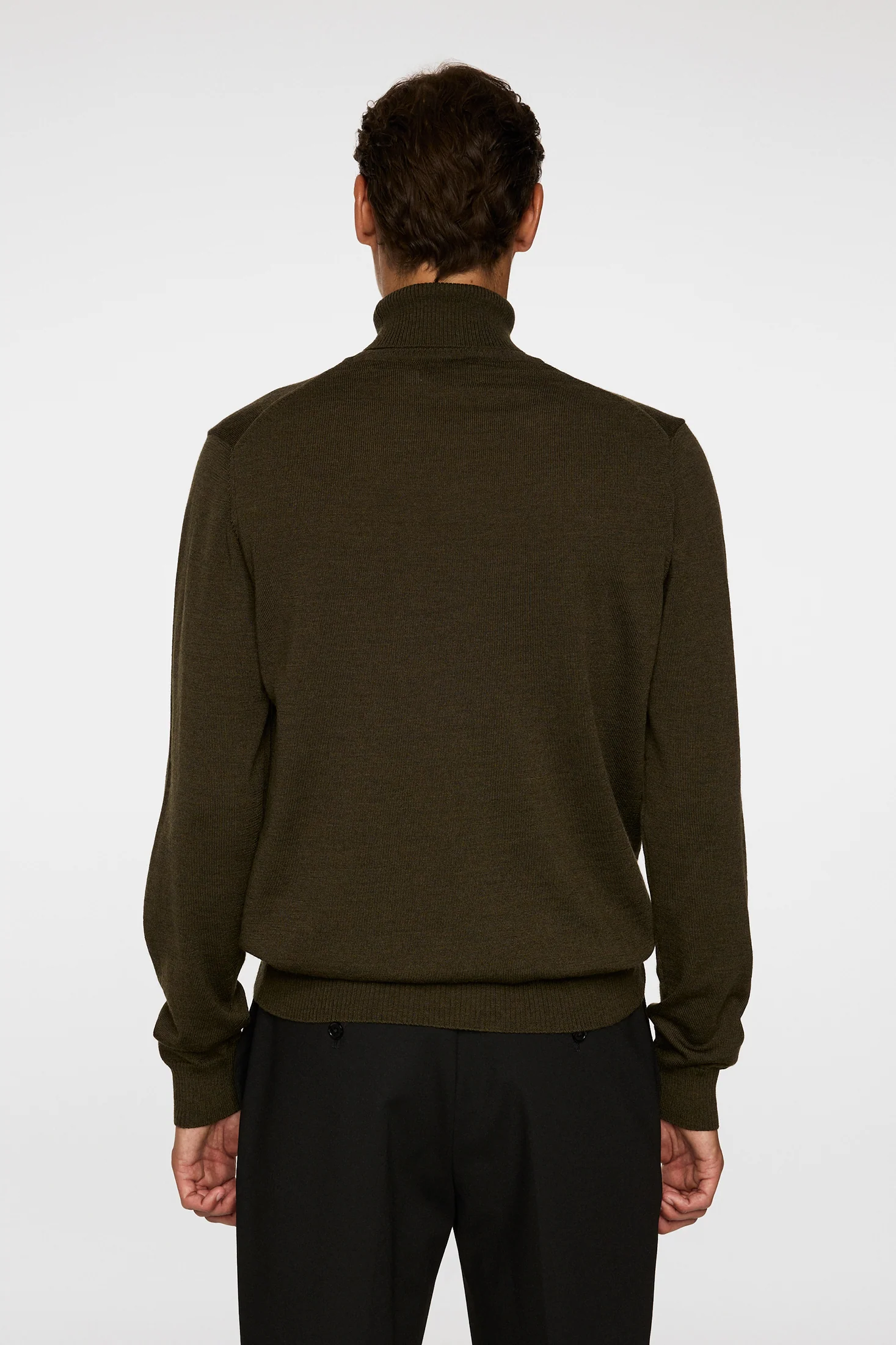Kaden Merino Turtle Neck / Forest Green Melange - Image 3