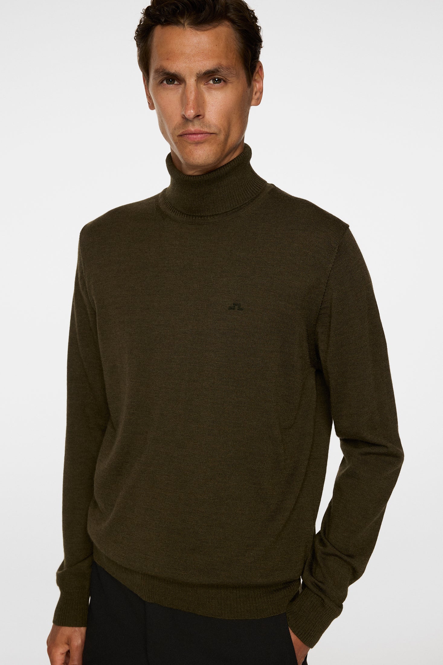 Kaden Merino Turtle Neck / Forest Green Melange - Image 5