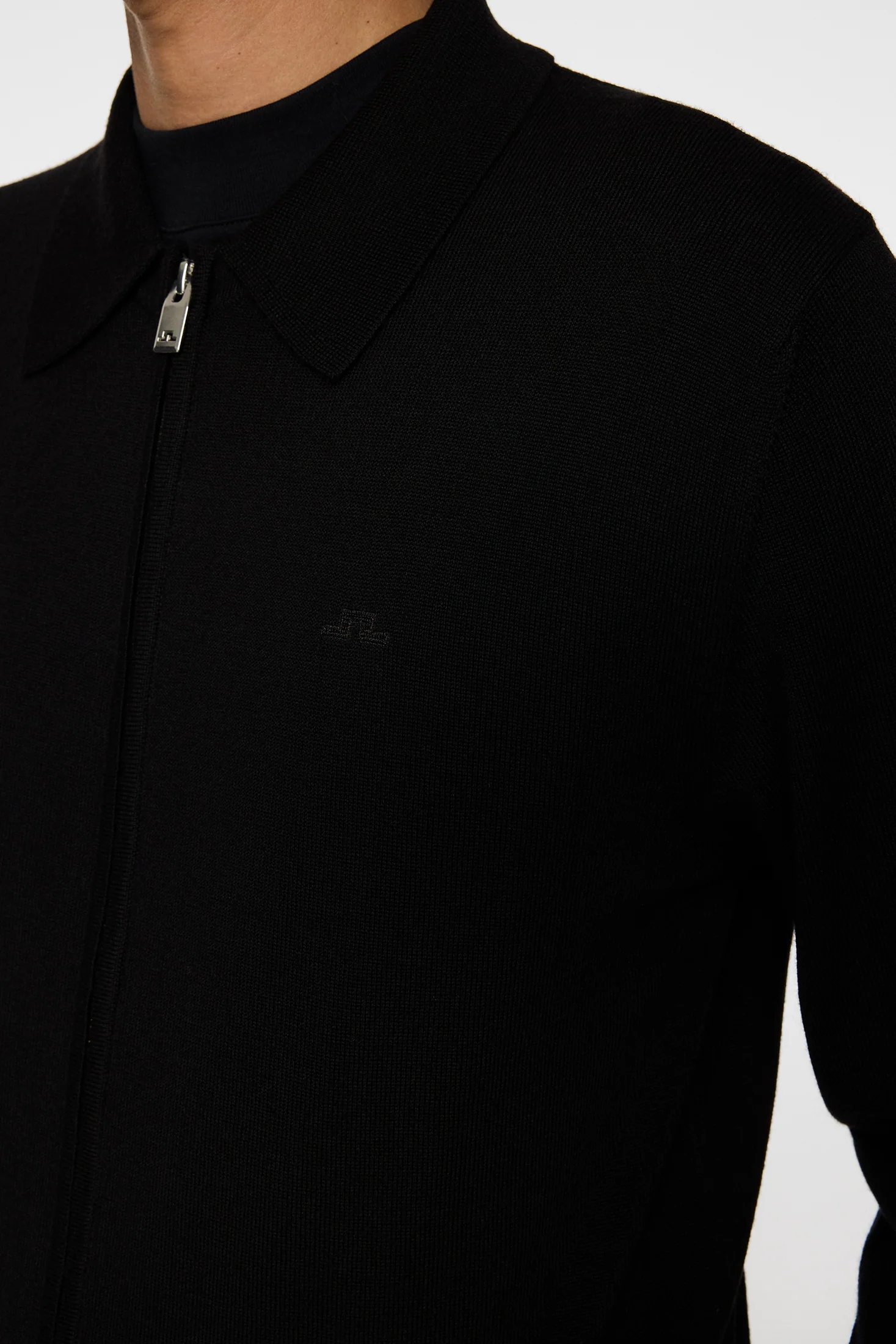 Kaleb Merino Zip Cardigan / Black - Image 6