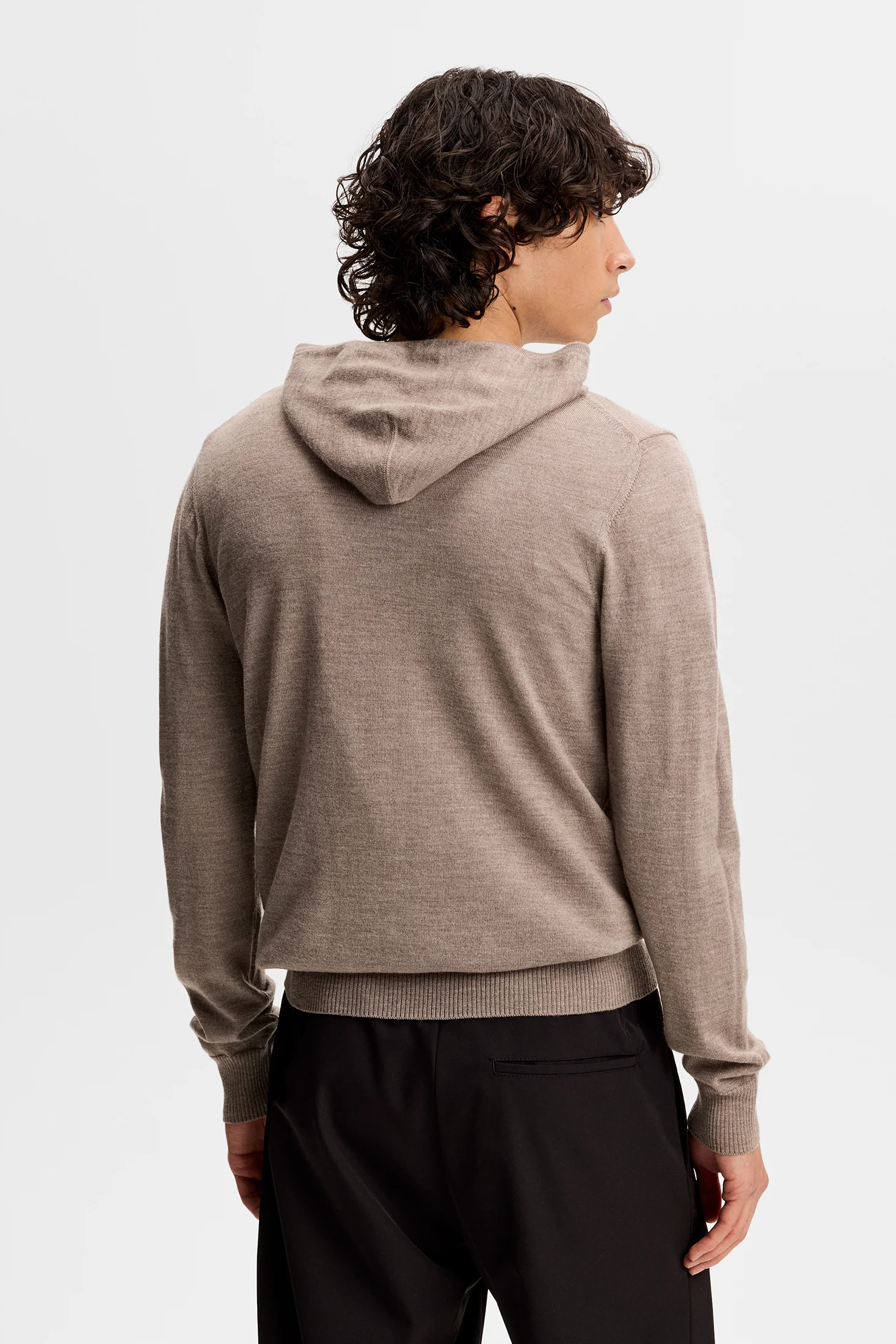 Karl Merino Hoodie / Brindle Melange - Image 3