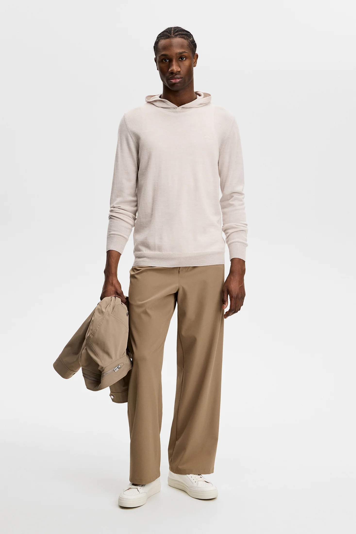 Karl Merino Hoodie / Moonbeam Melange - Image 4