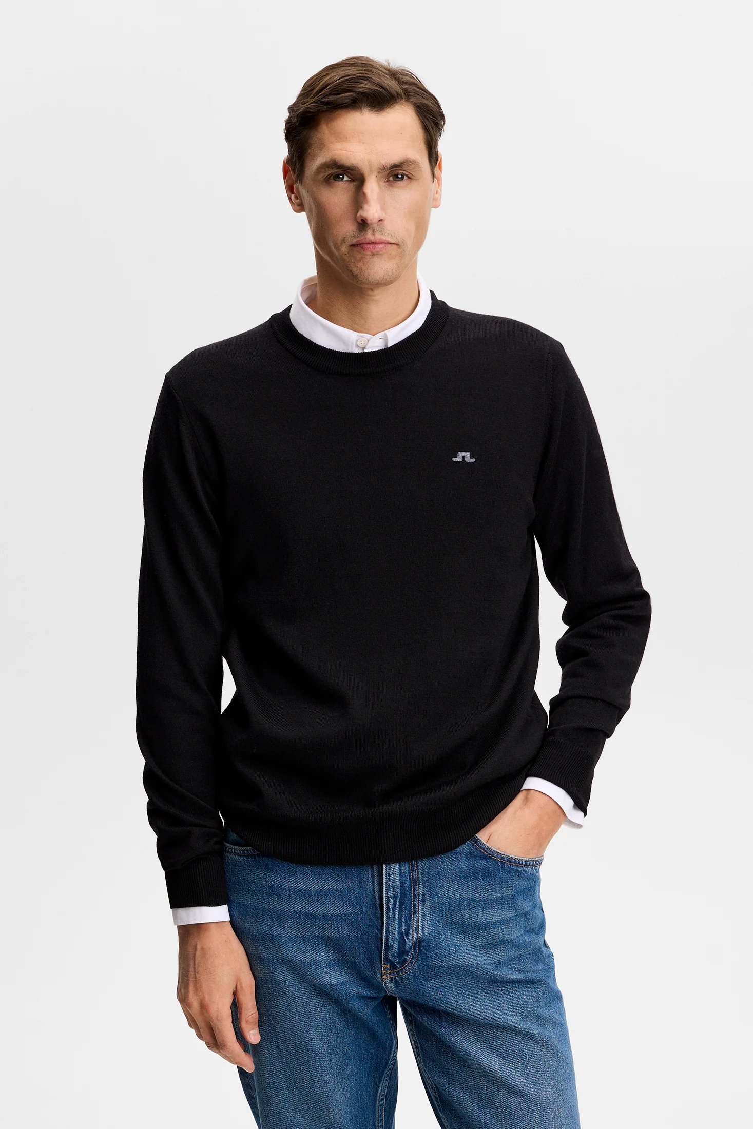 Keane Merino Crew Neck / Black - Image 2