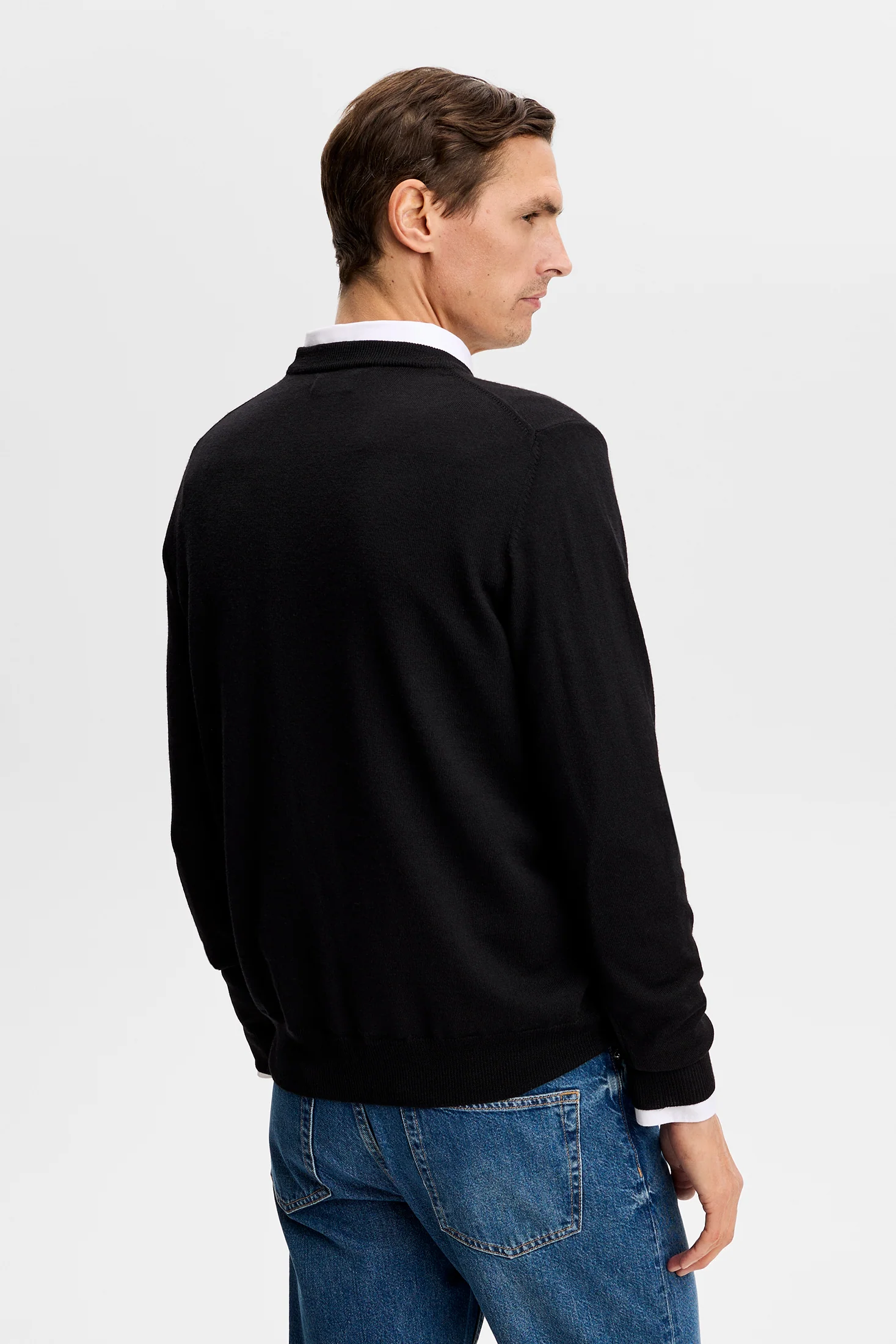 Keane Merino Crew Neck / Black - Image 3