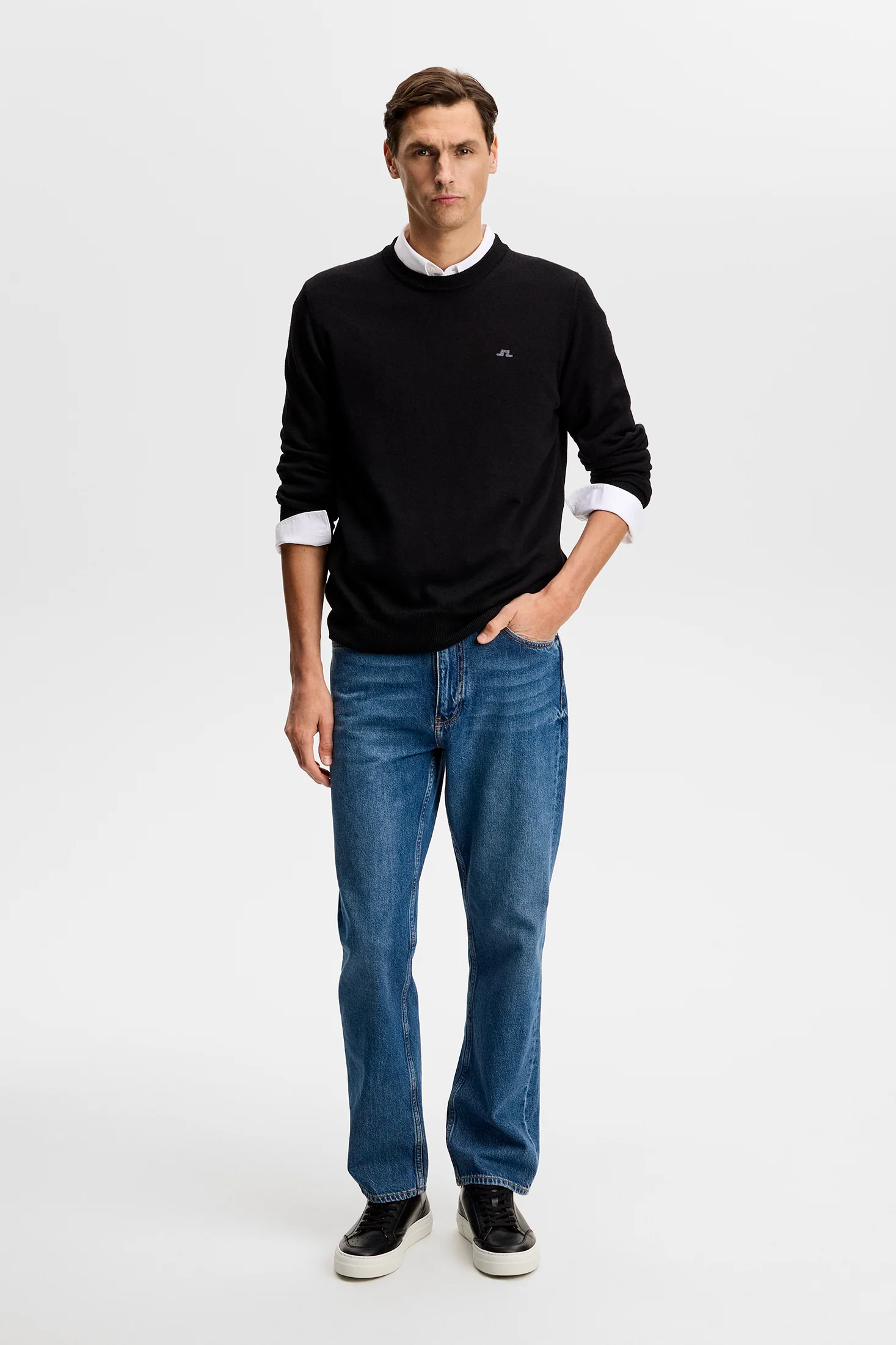 Keane Merino Crew Neck / Black - Image 4