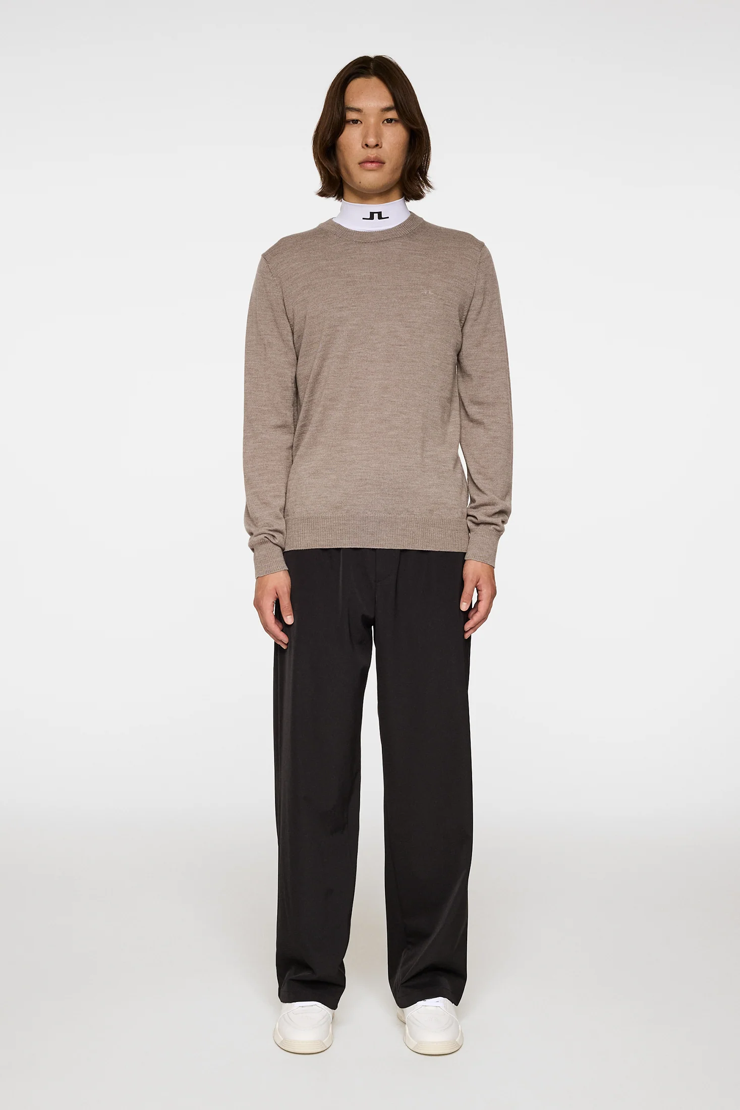 Keane Merino Crew Neck / Brindle Melange - Image 4