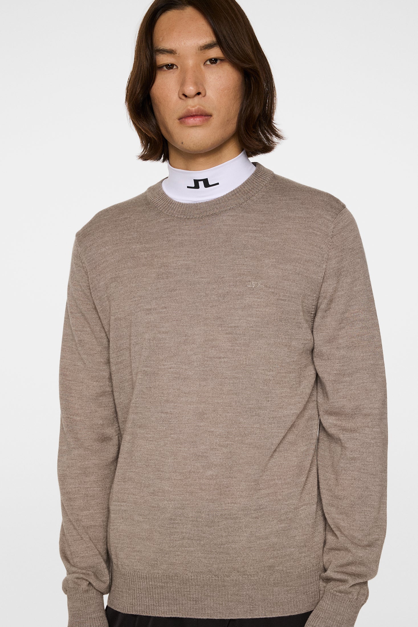 Keane Merino Crew Neck / Brindle Melange - Image 5