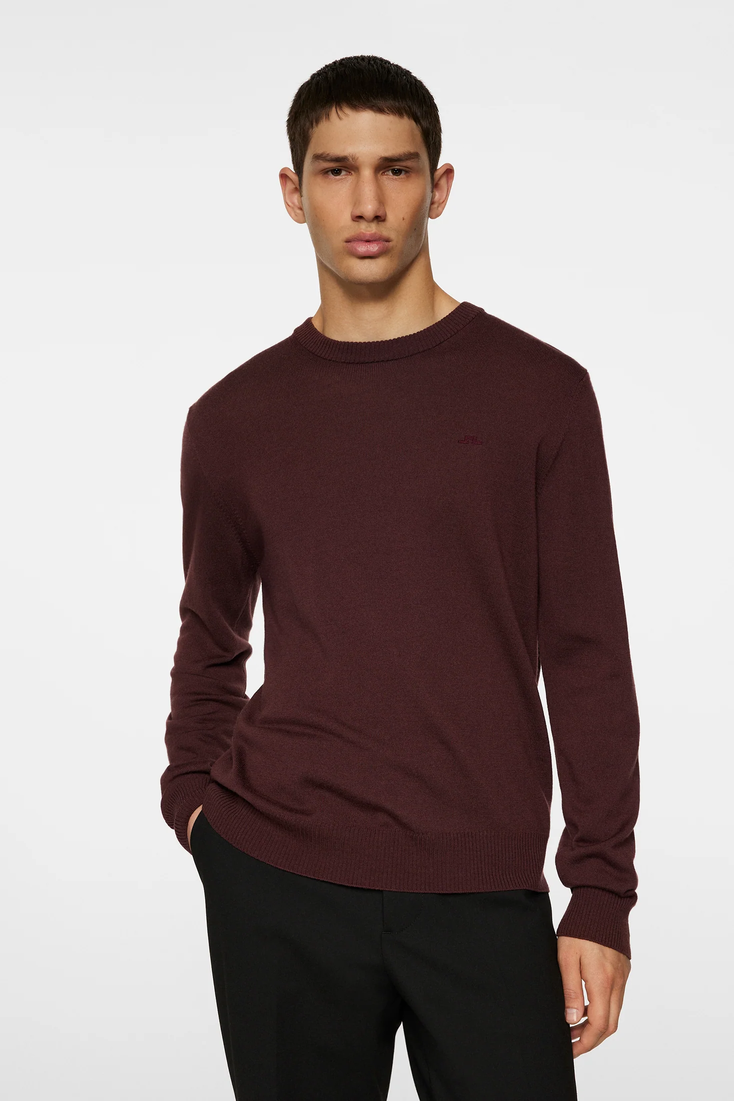 Keane Merino Crew Neck / Huckleberry - Image 5
