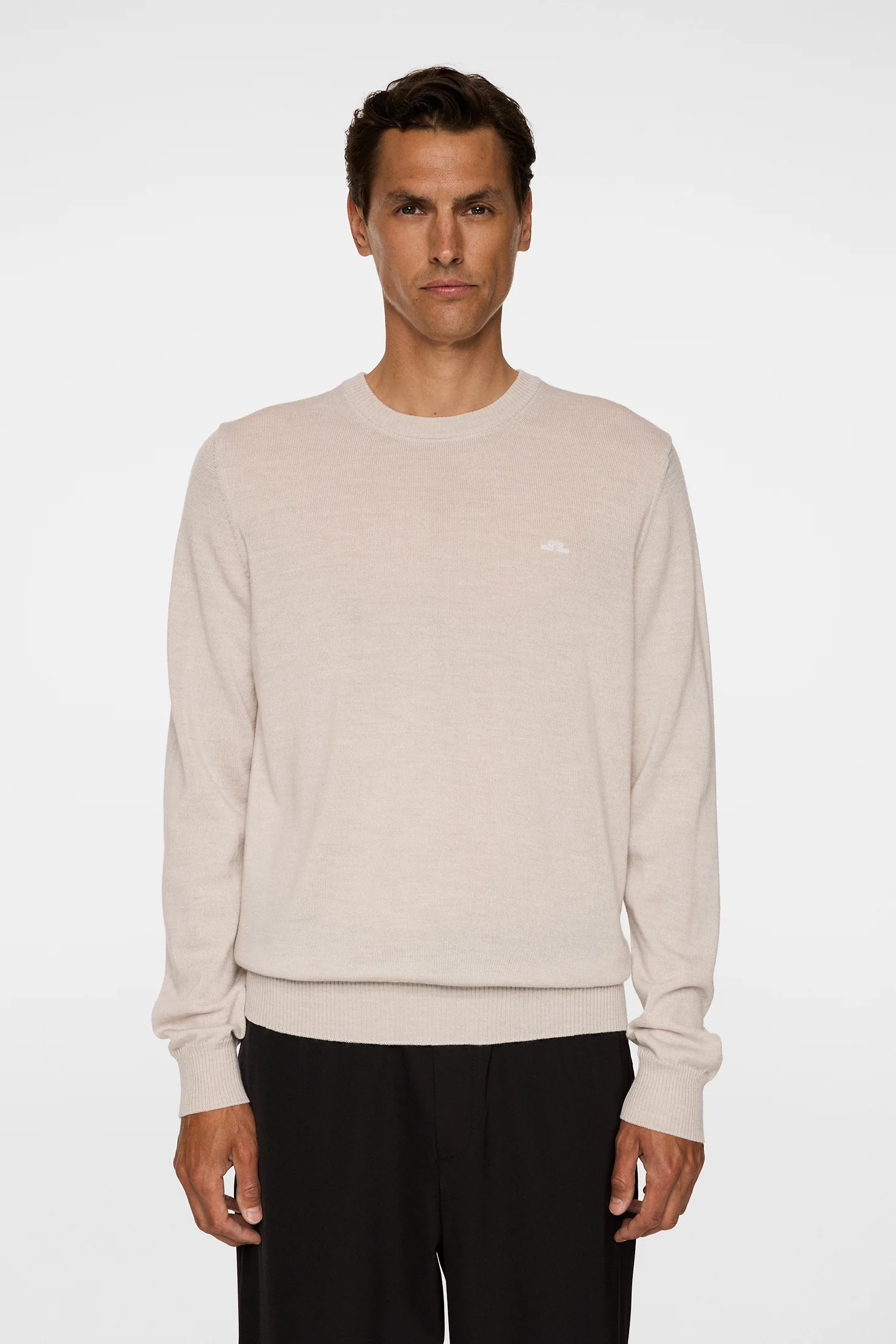 Keane Merino Crew Neck / Moonbeam Melange - Image 2