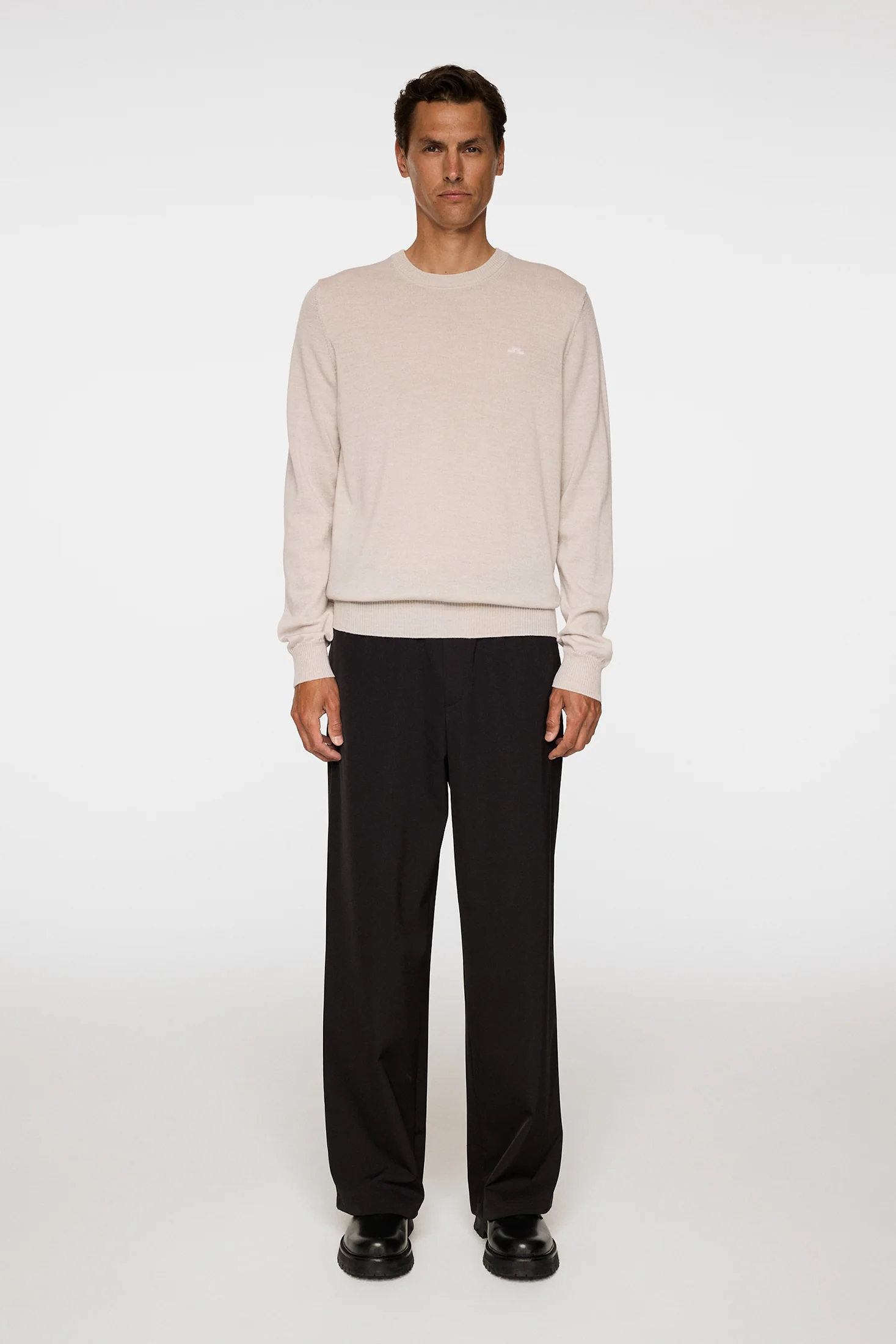 Keane Merino Crew Neck / Moonbeam Melange - Image 4