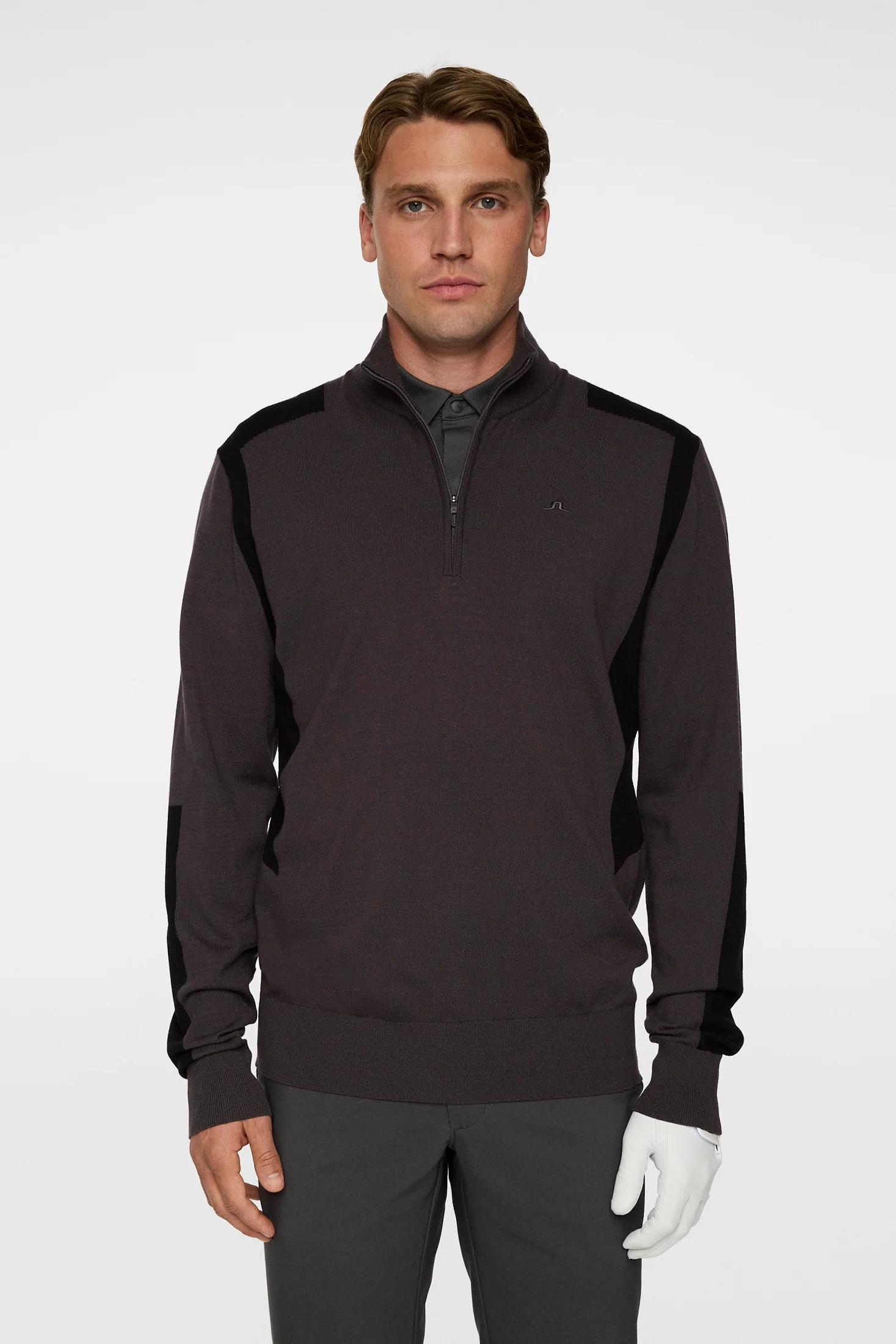 Kendrick Knitted Zip Sweater / Asphalt - Image 2