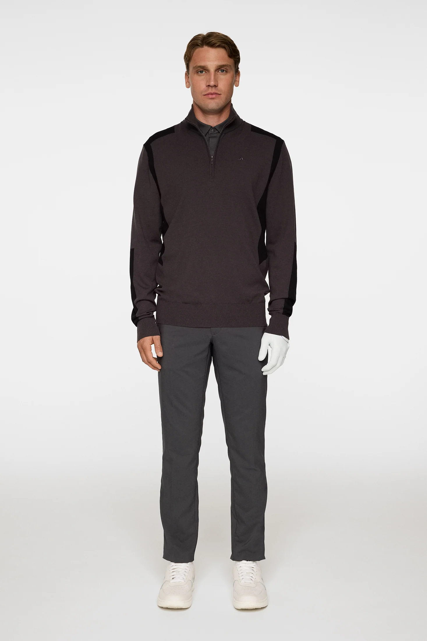 Kendrick Knitted Zip Sweater / Asphalt - Image 4