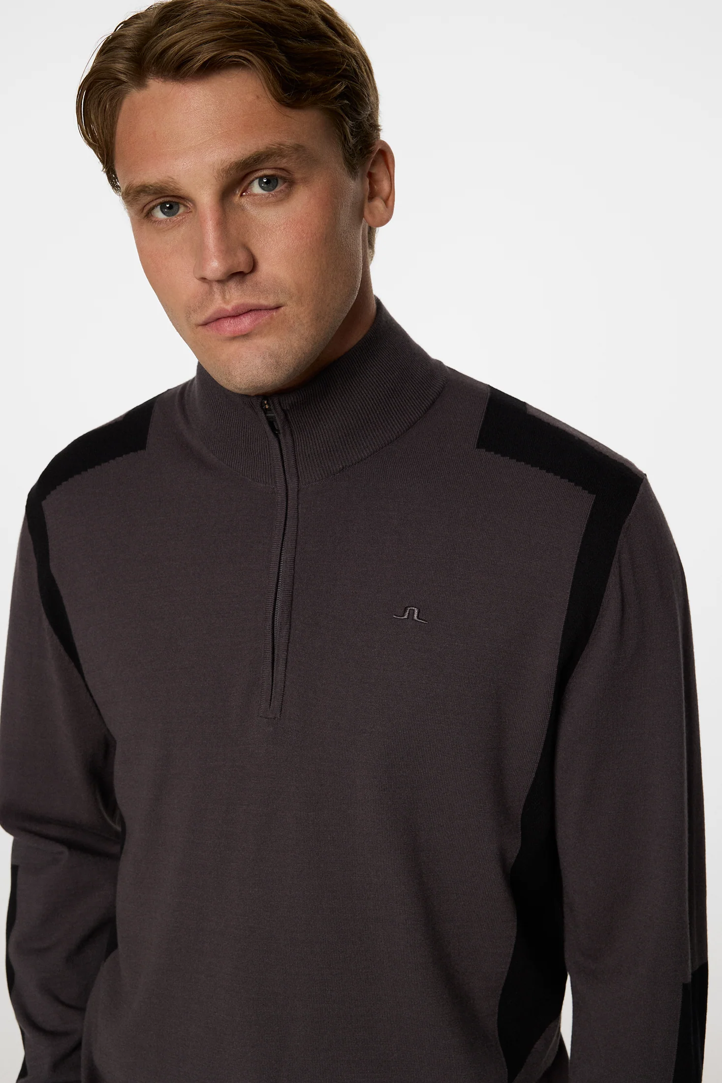 Kendrick Knitted Zip Sweater / Asphalt - Image 5