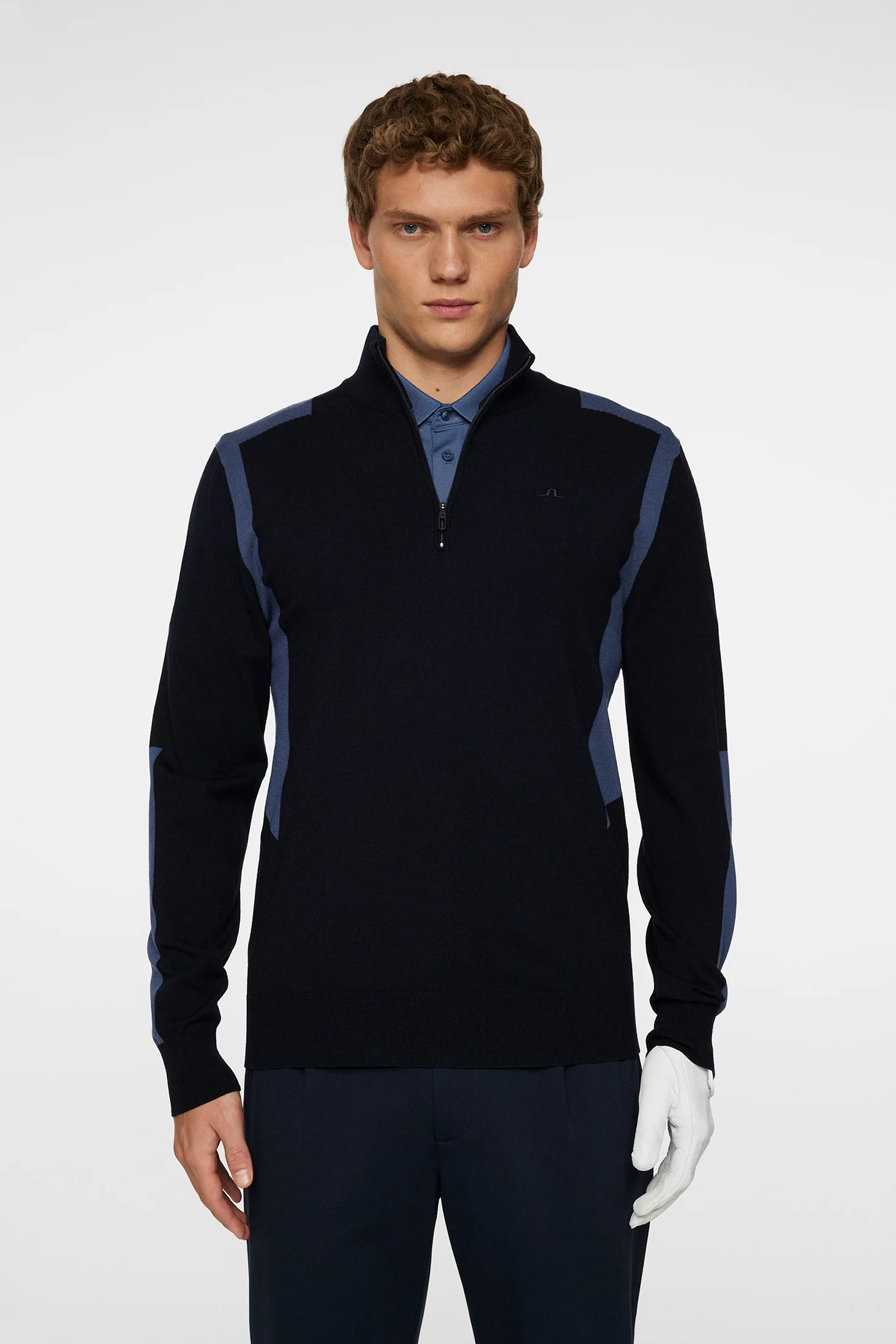 Kendrick Knitted Zip Sweater / JL Navy - Image 2