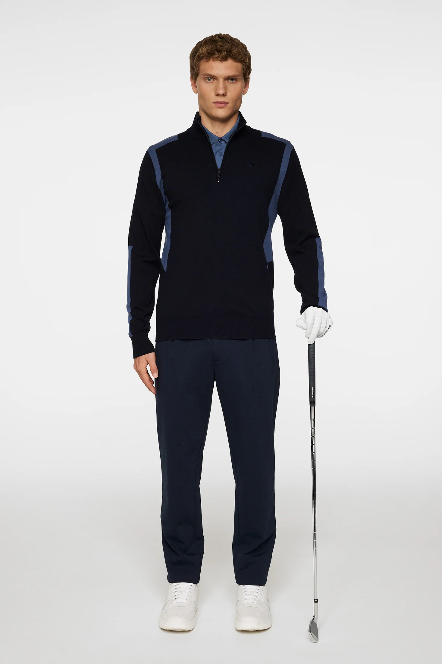 Kendrick Knitted Zip Sweater / JL Navy - Image 4