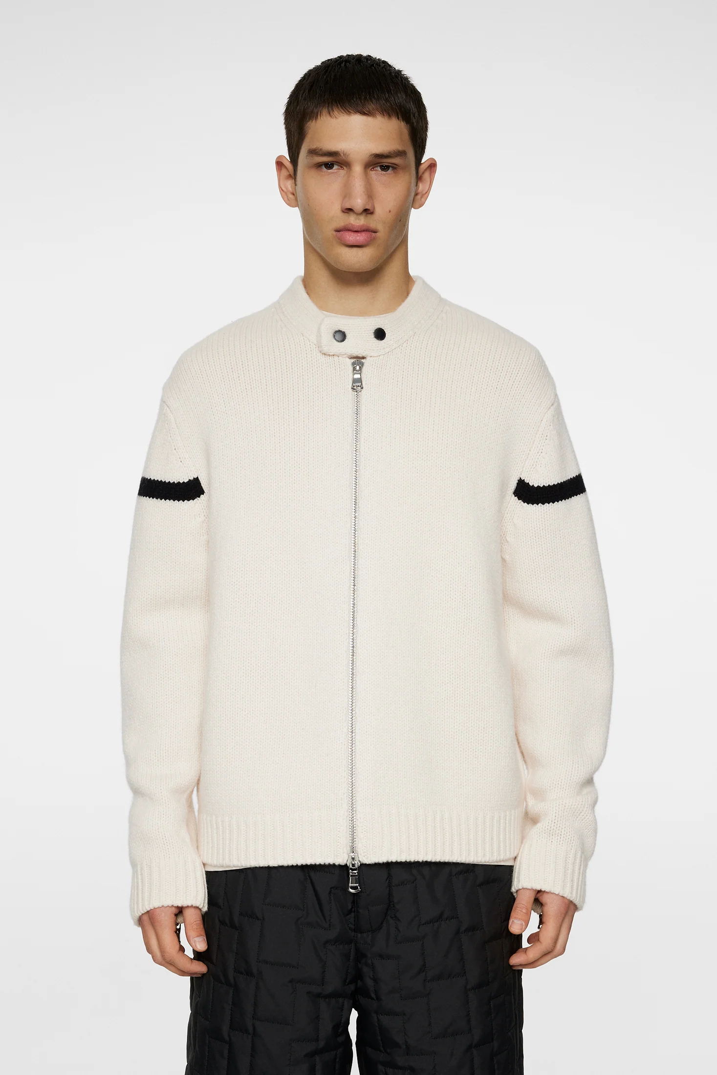 Kessler Biker Zip Knit / Moonbeam - Image 3