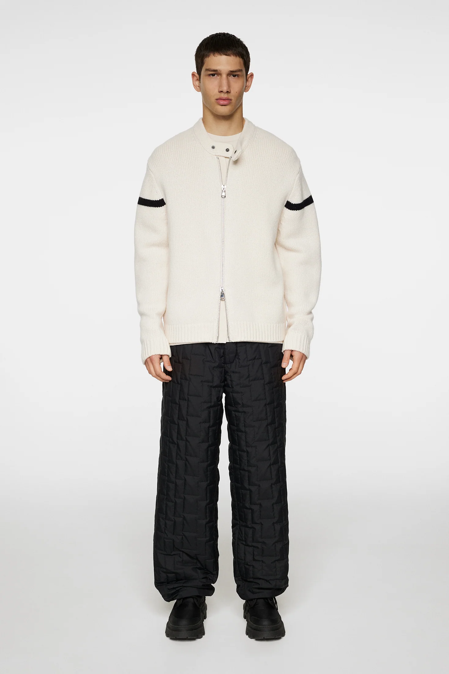 Kessler Biker Zip Knit / Moonbeam - Image 5