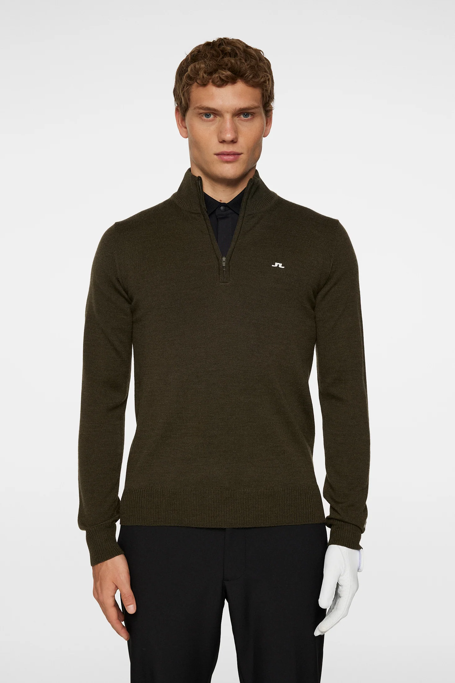 Kian Zipped Sweater / Forest Green - Image 2